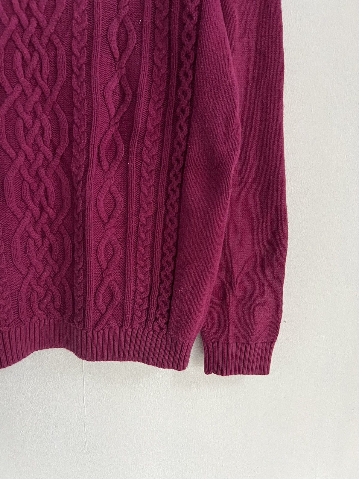 Aran Isles Knitwear × Tommy Hilfiger Vintage Tommy Hilfiger Cable Knit Isle Knitwear Sweater Size L / US 10 / IT 46 - 3 Thumbnail