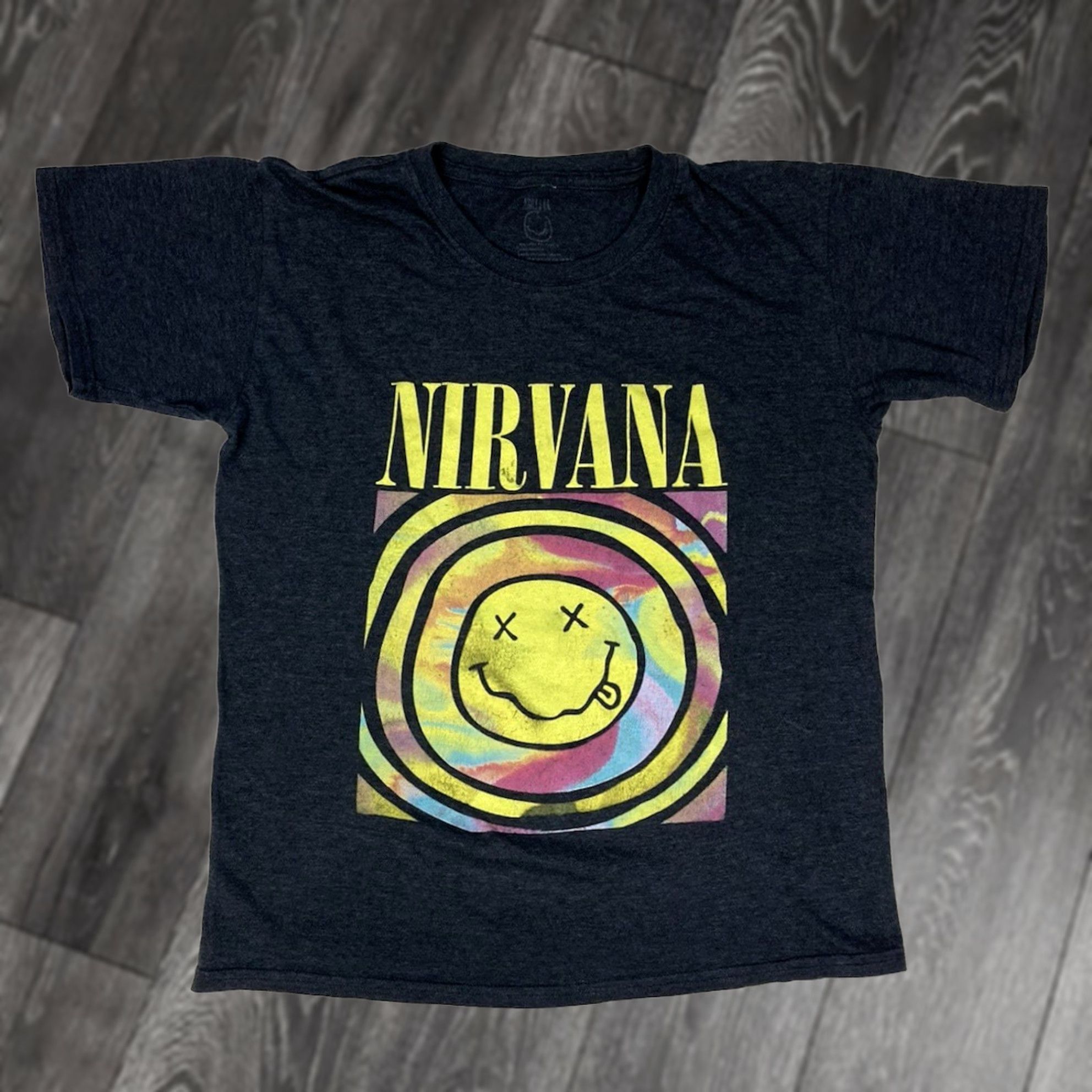 Vintage Nirvana T-Shirt Women Small Black Heather Short Sleeve Crew Neck Pullover Logo Retro Music Graphic Size S / US 4 / IT 40 - 1 Thumbnail