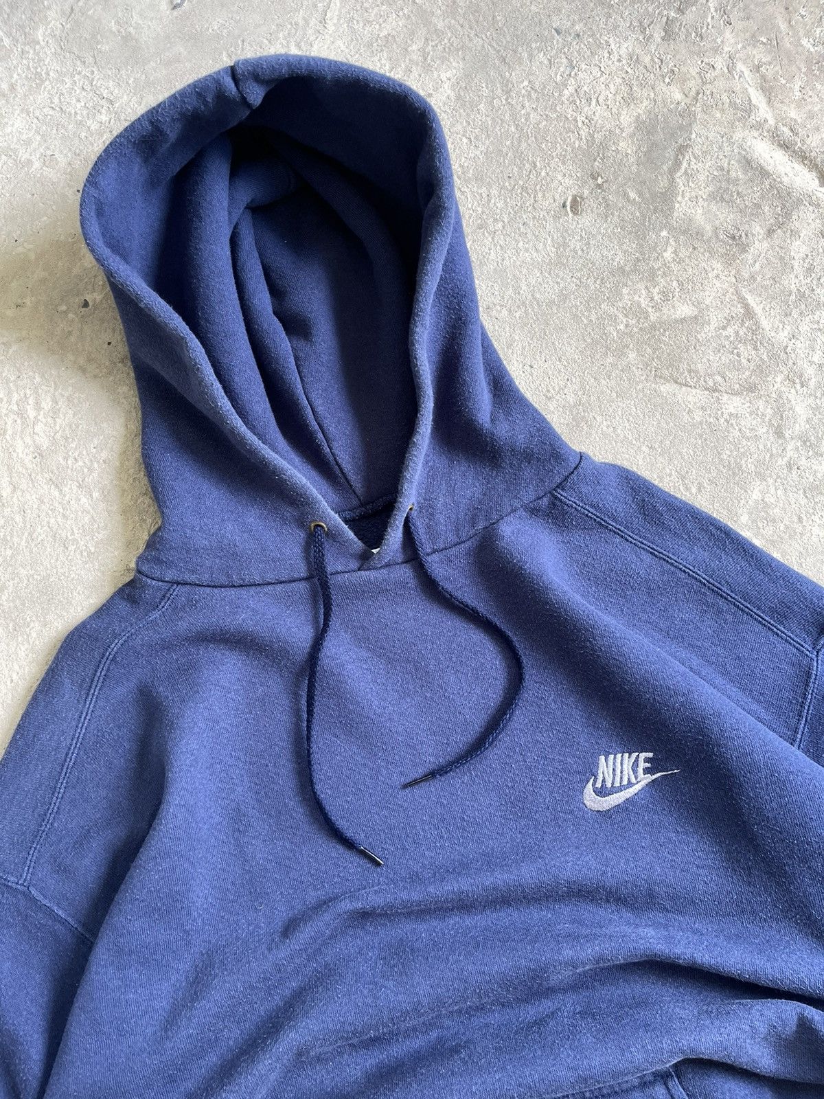Nike 90's Vintage Nike Washed Hoodie Embroidered Logo White Tag Size US L / EU 52-54 / 3 - 4 Thumbnail