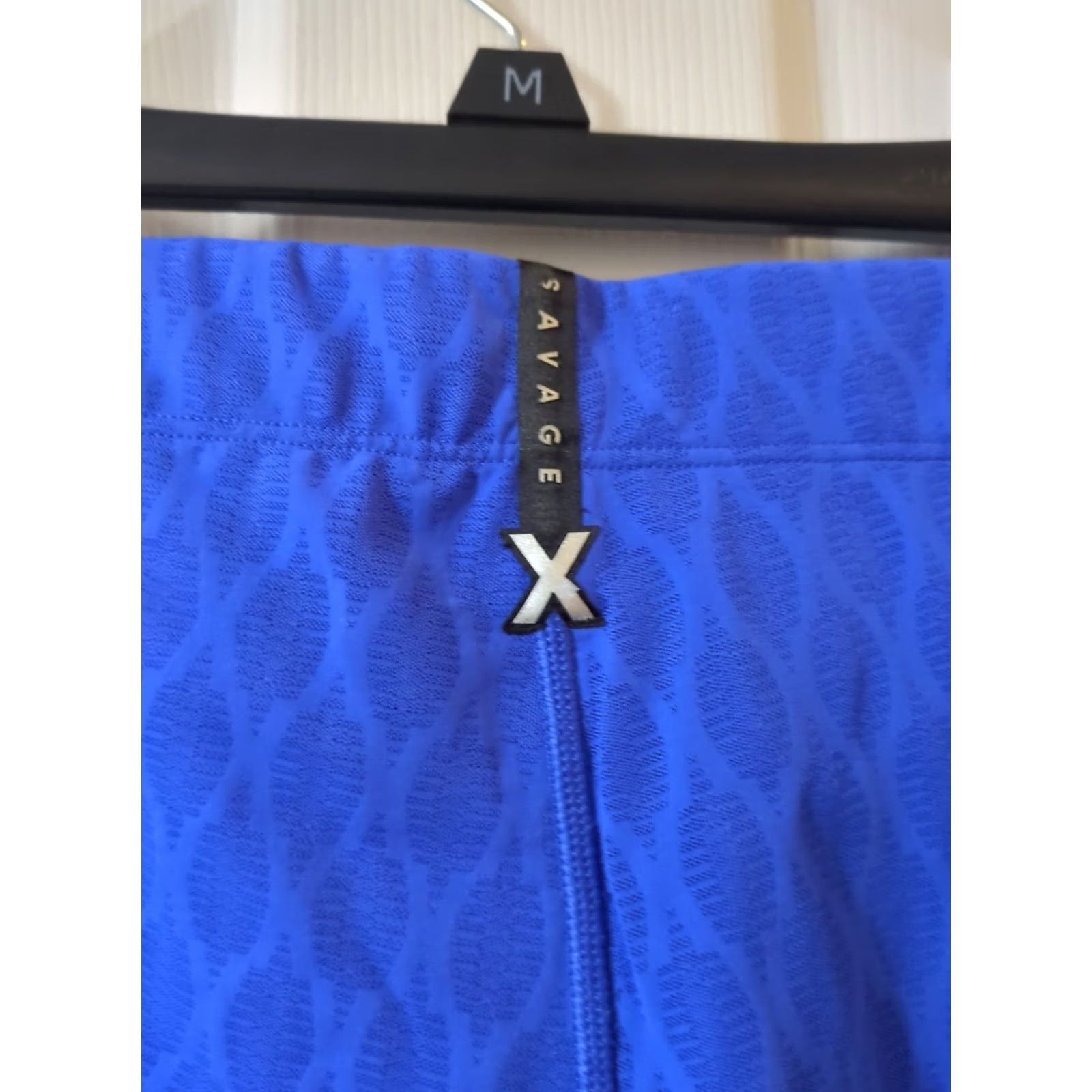 Vintage Savage X Fenty Leggings Womens 8-10 Blue Diamond Argyle Pattern Size 30" / US 8 / IT 44 - 3 Thumbnail