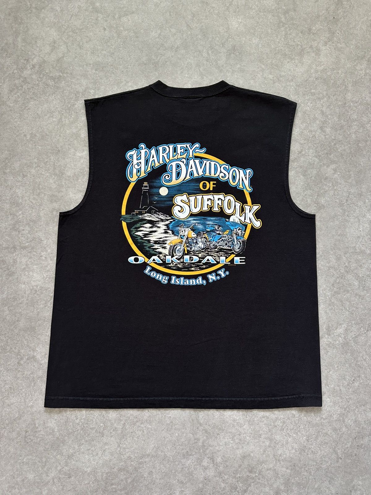 Harley Davidson Harley Davidson Sleeveless Shirt 90s Biker Punk Chopped Tee Size US XL / EU 56 / 4 - 4 Thumbnail