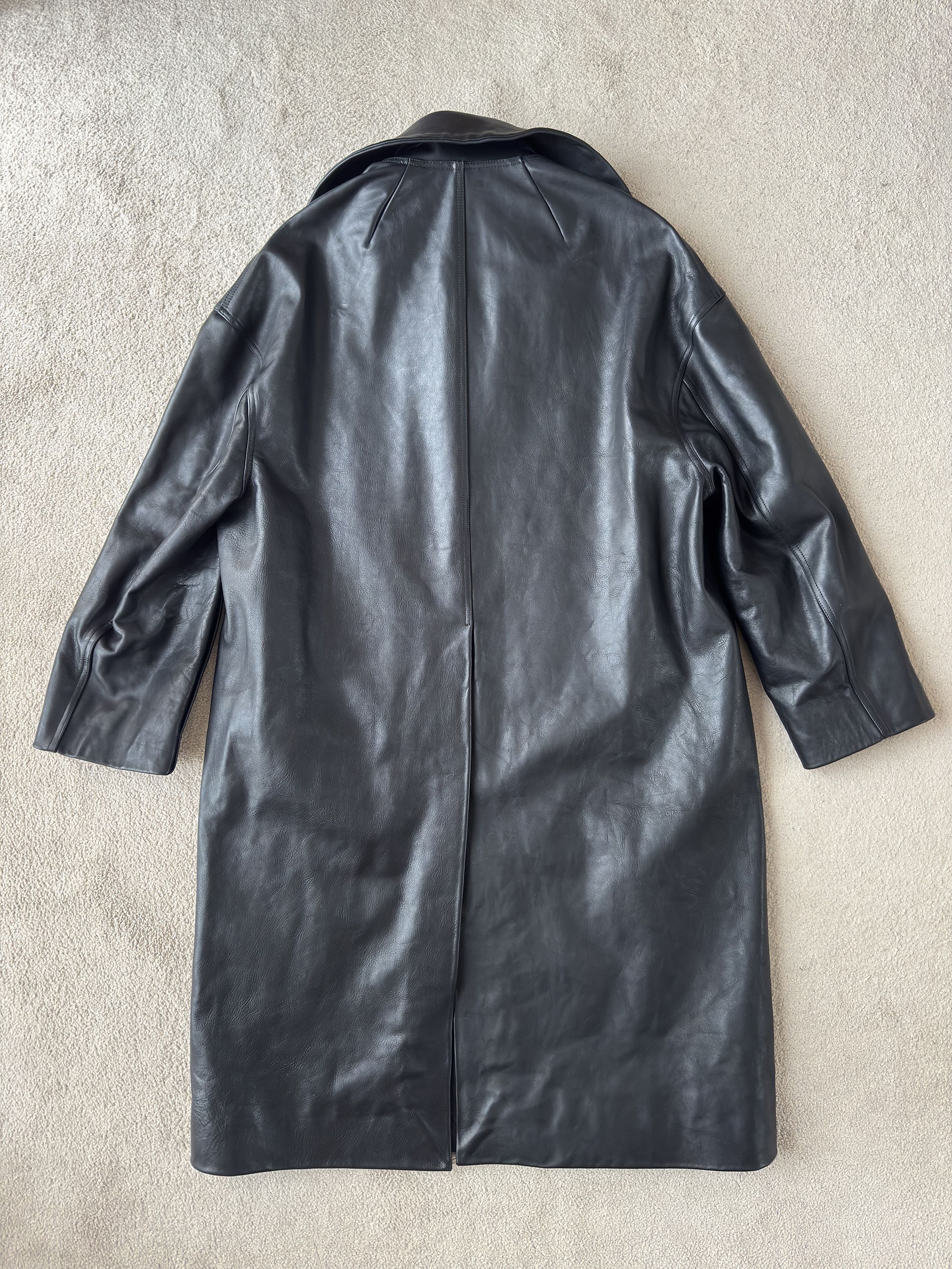 Rick Owens Dracucollar leather coat Size US M / EU 48-50 / 2 - 2 Thumbnail
