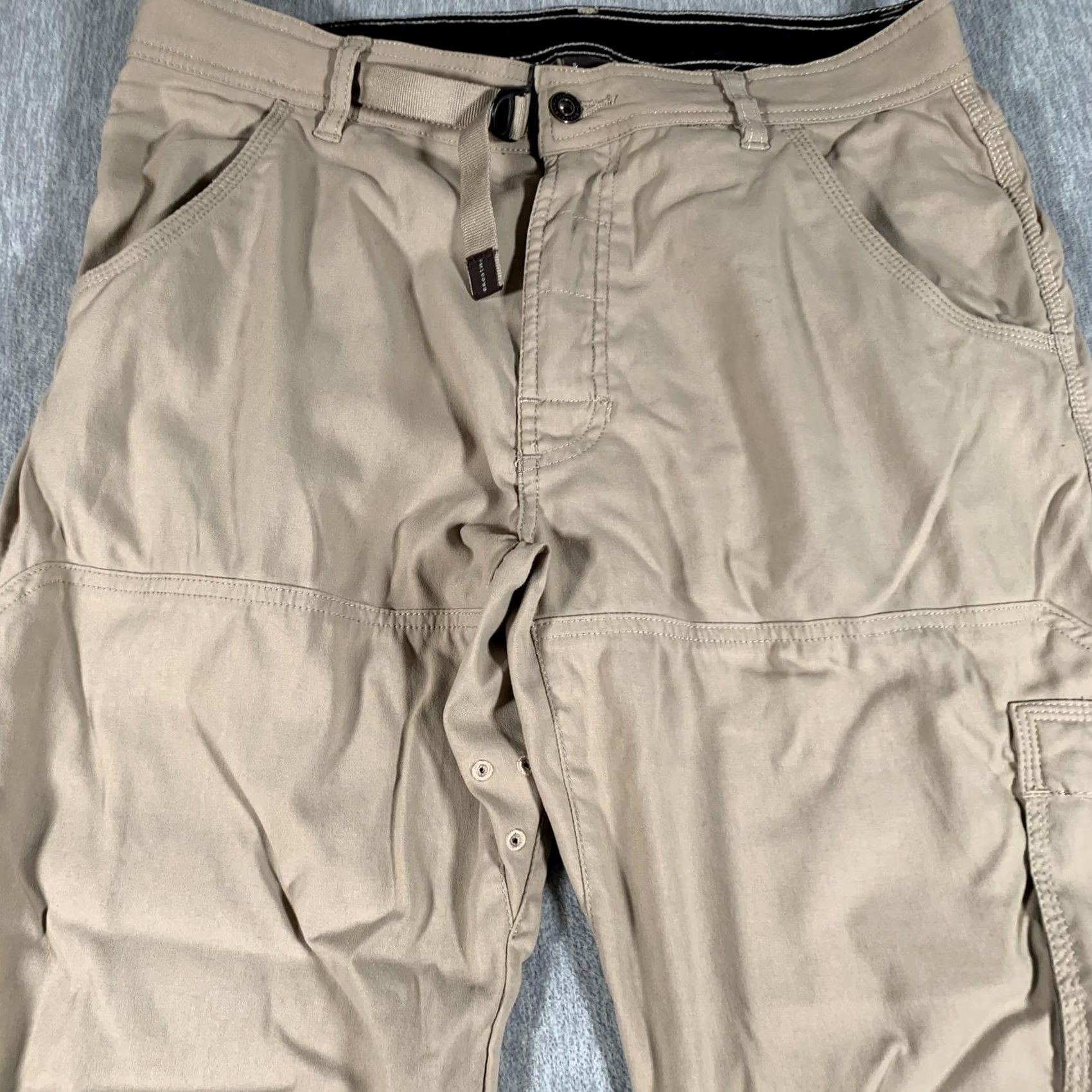 Prana Prana Stretch Zion Pants Mens M 32L Khaki Nylon Spandex Hiking Cargo Outdoor Twill Pants Size US 31 - 5 Thumbnail