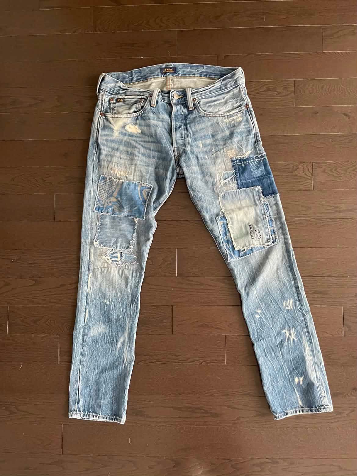 Polo Ralph Lauren Polo RL Sullivan Slim Patchwork Paint Splatter 31x30 Size US 31 - 1 Thumbnail