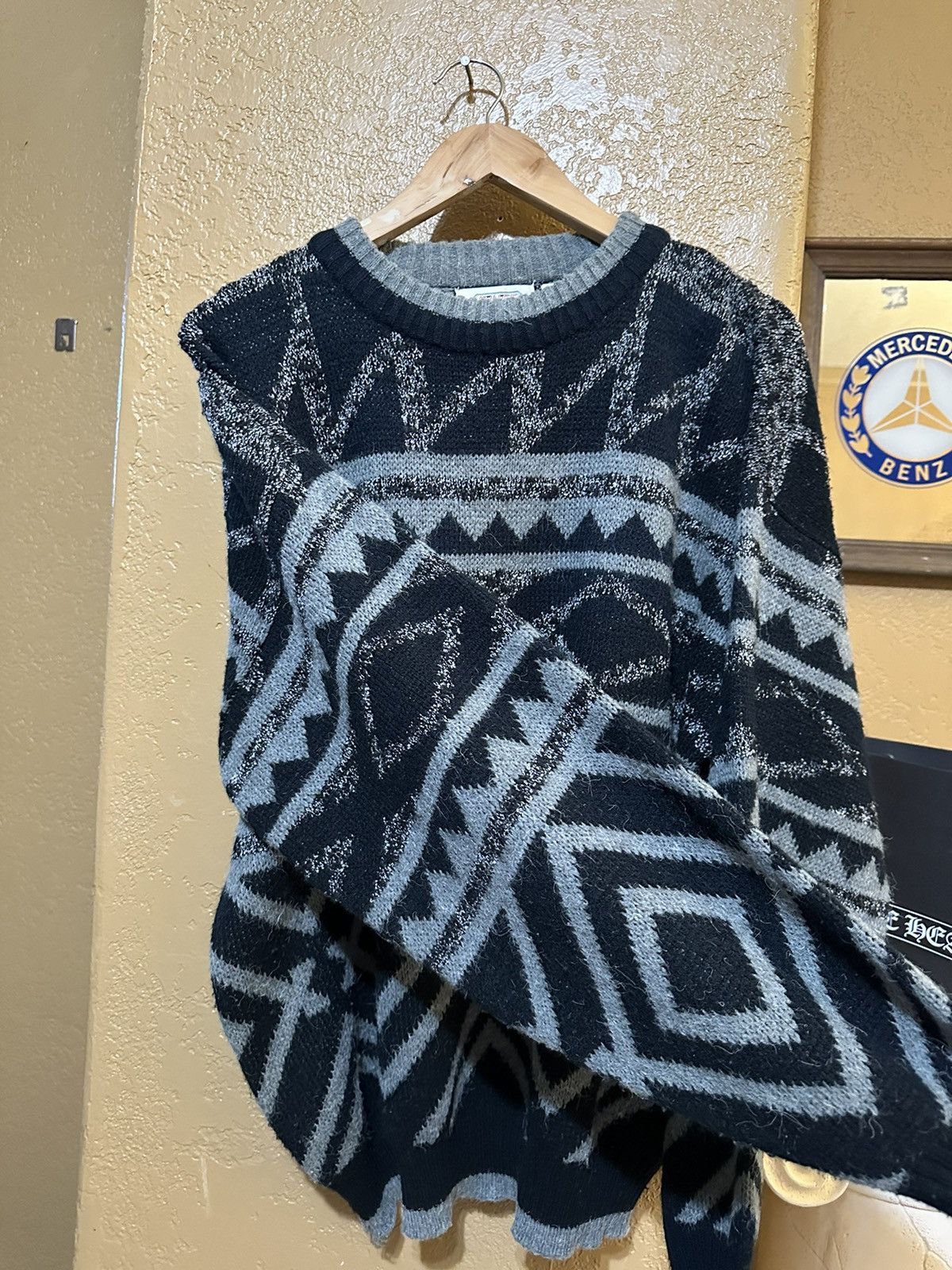 Vintage 📌 vintage 90s Coogi Style Knit Sweater Large Size US L / EU 52-54 / 3 - 4 Thumbnail
