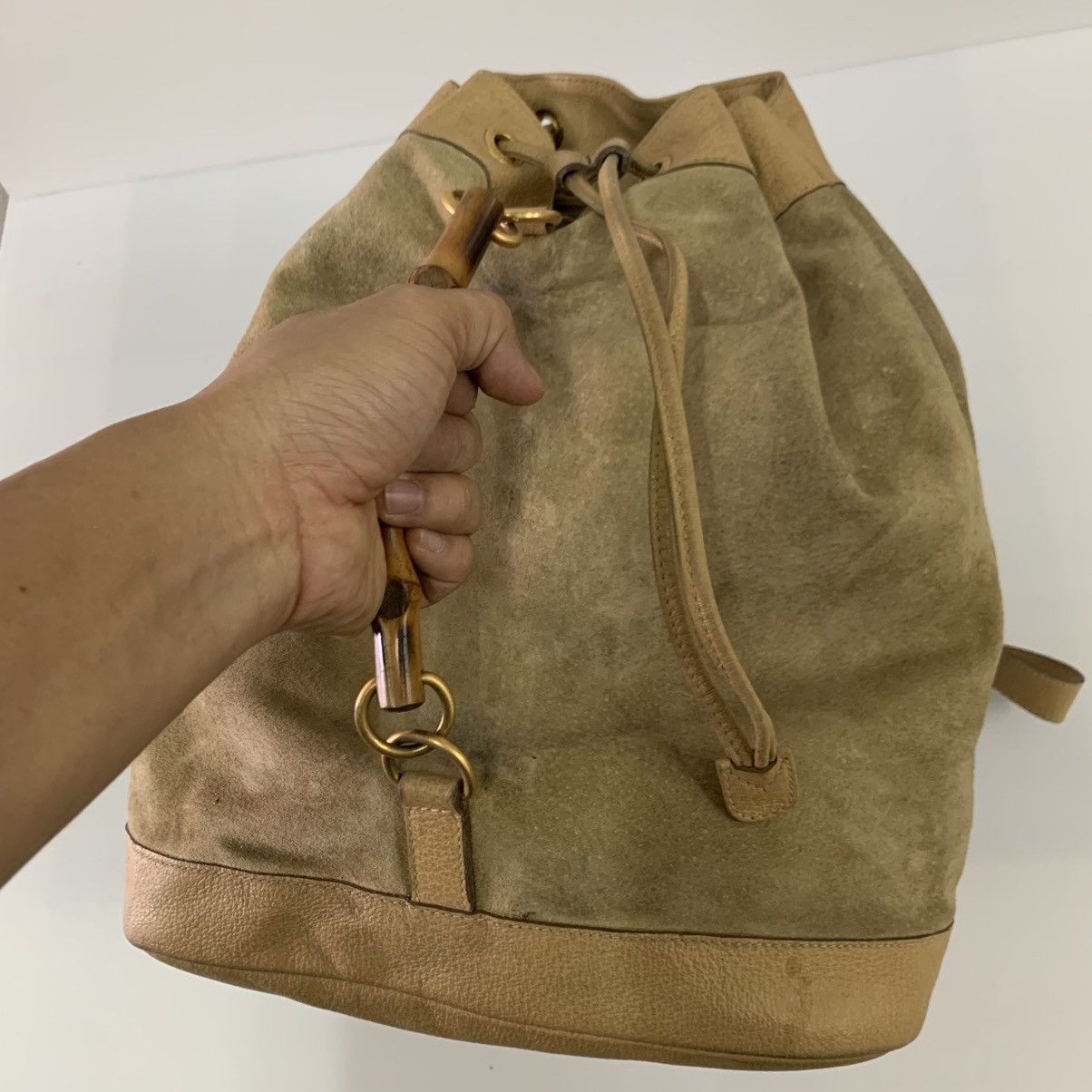Gucci Gucci Vintage Suede Leather Backpack Bag Size ONE SIZE - 15 Thumbnail