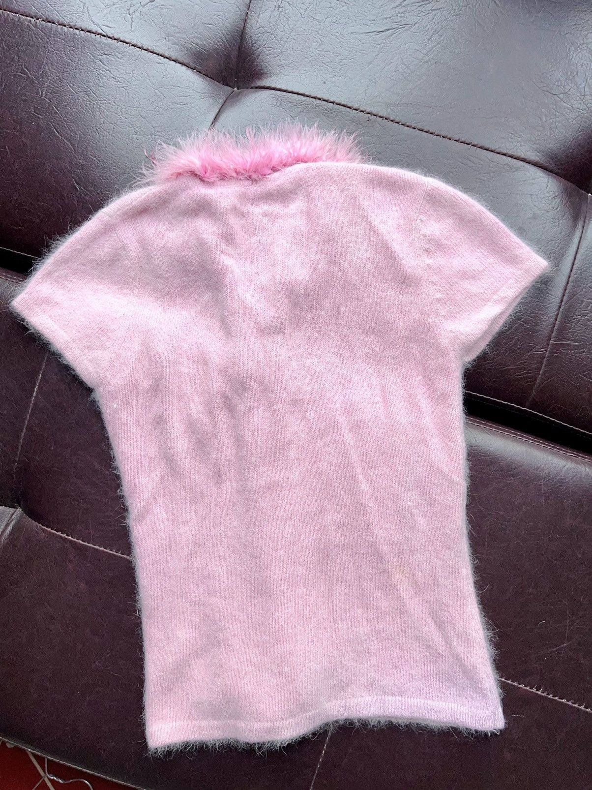 Japanese Brand Y2k pastel pink mohair fur top 💗🎀 Size S / US 4 / IT 40 - 5 Thumbnail