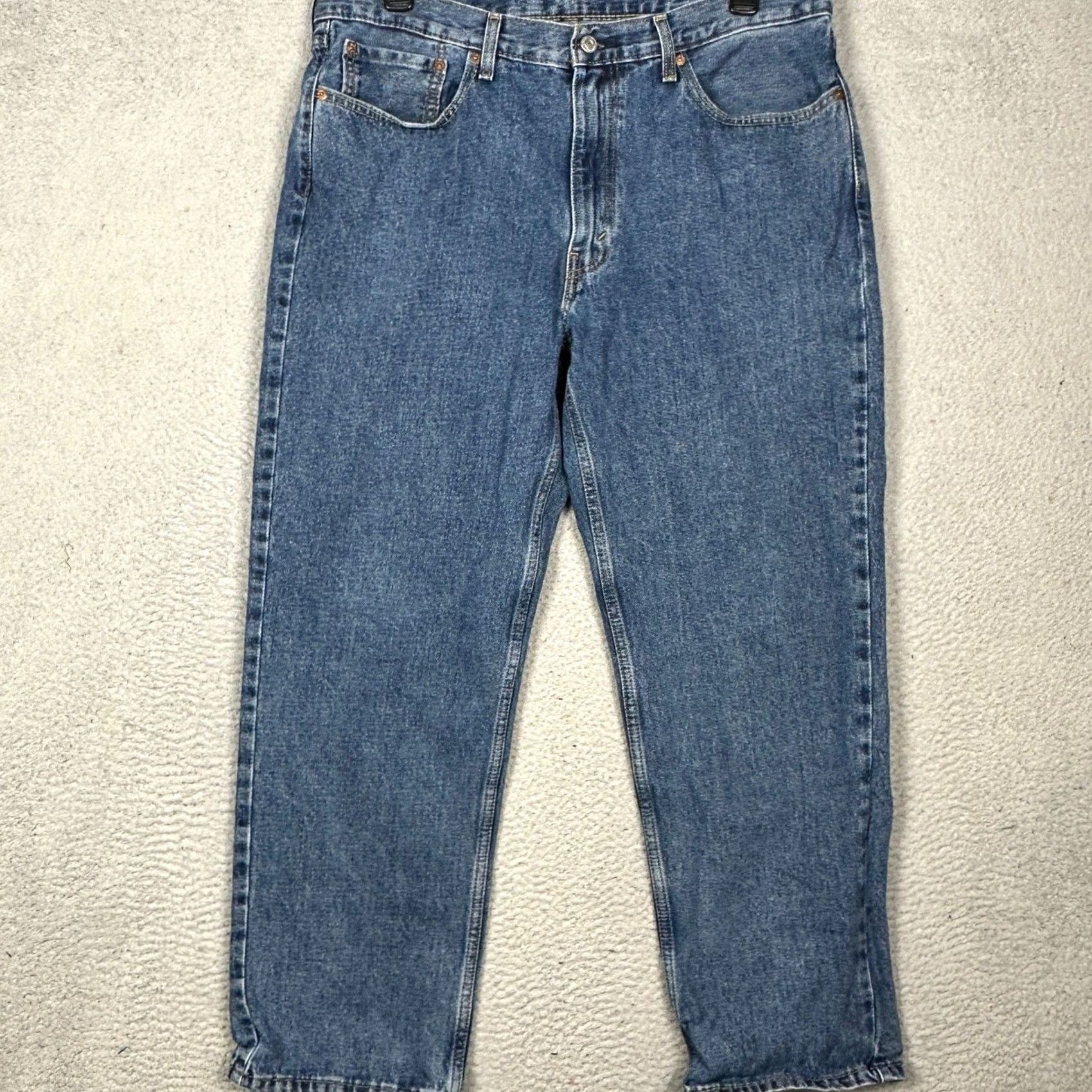 Levi's Levi's 550 Jeans Mens 38X30 Blue Relaxed Tapered Leg Denim 5 Pocket Red Tab Jeans Size US 38 / EU 54 - 2 Thumbnail