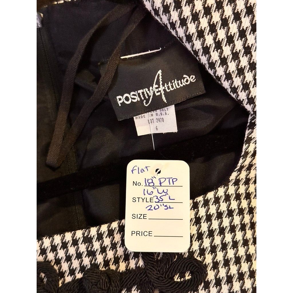 Other Vintage Houndstooth Dress from Positive Attitude Size M / US 6-8 / IT 42-44 - 8 Thumbnail