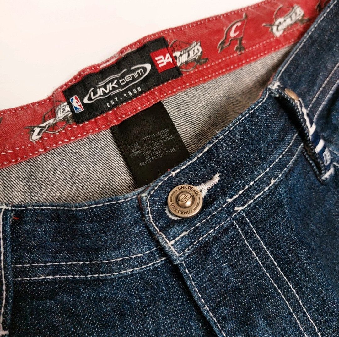 NBA 90s NBA UNK Denim Jeans Shorts Size US 34 / EU 50 - 2 Thumbnail