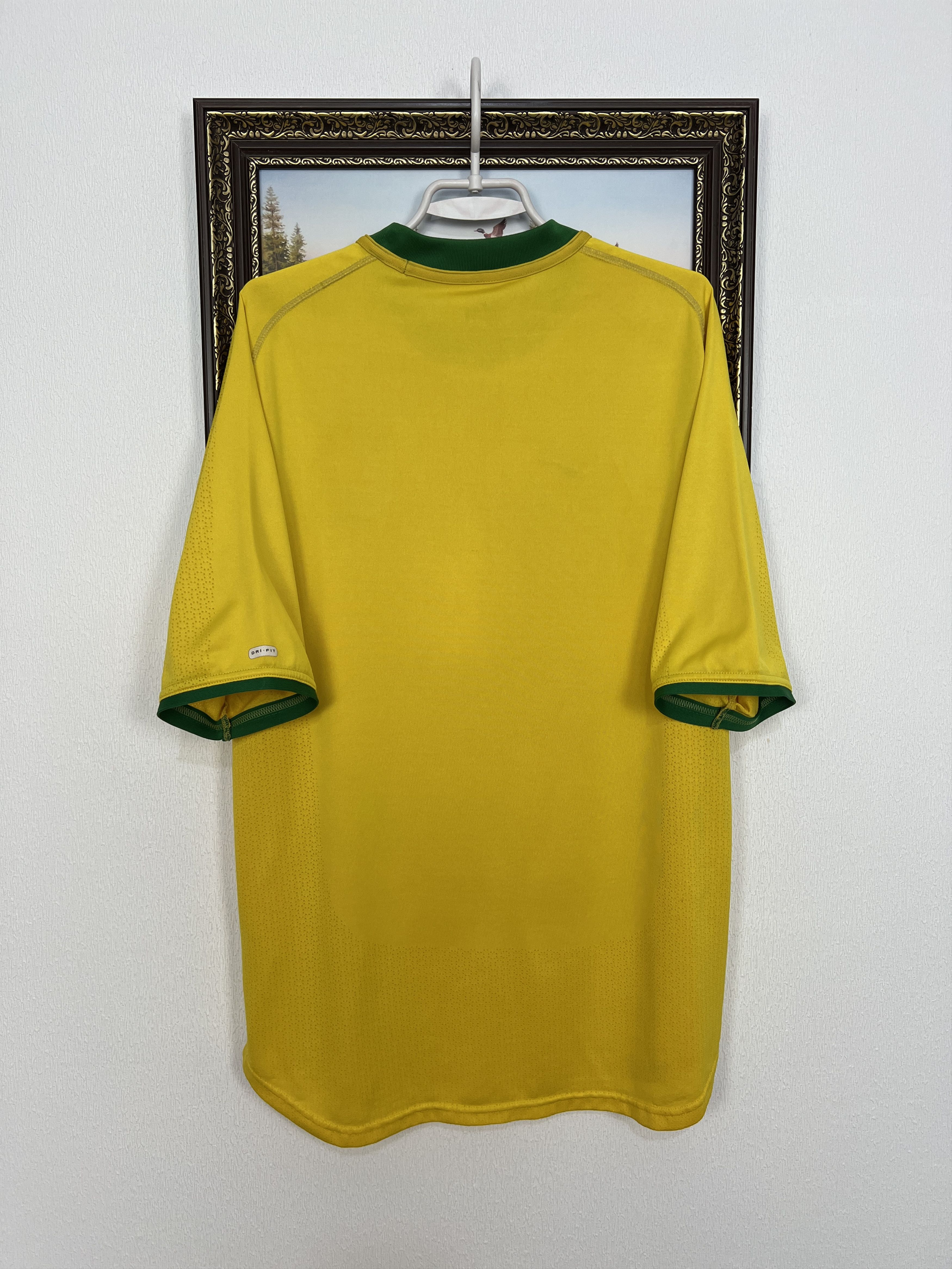 Nike Brazil Home football shirt 2000 Soccer Nike Jersey Trikot Size US L / EU 52-54 / 3 - 6 Thumbnail