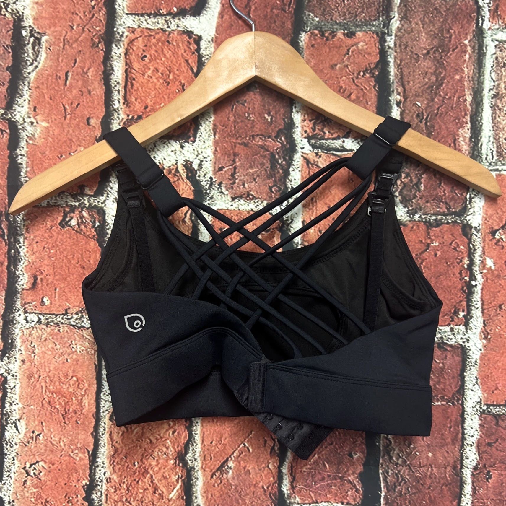 Vintage VINTAGE: Black Sweat & Milk Strappy Nursing Sports Bra XS Size ONE SIZE - 2 Thumbnail