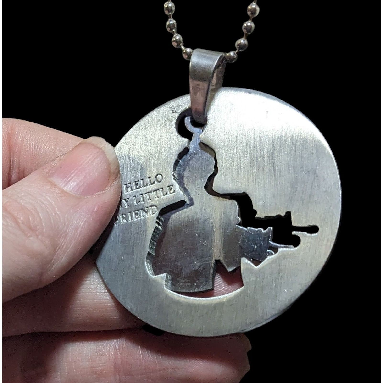 Other Scarface Silver Tone Cutout Pendant Necklace Size ONE SIZE - 3 Thumbnail