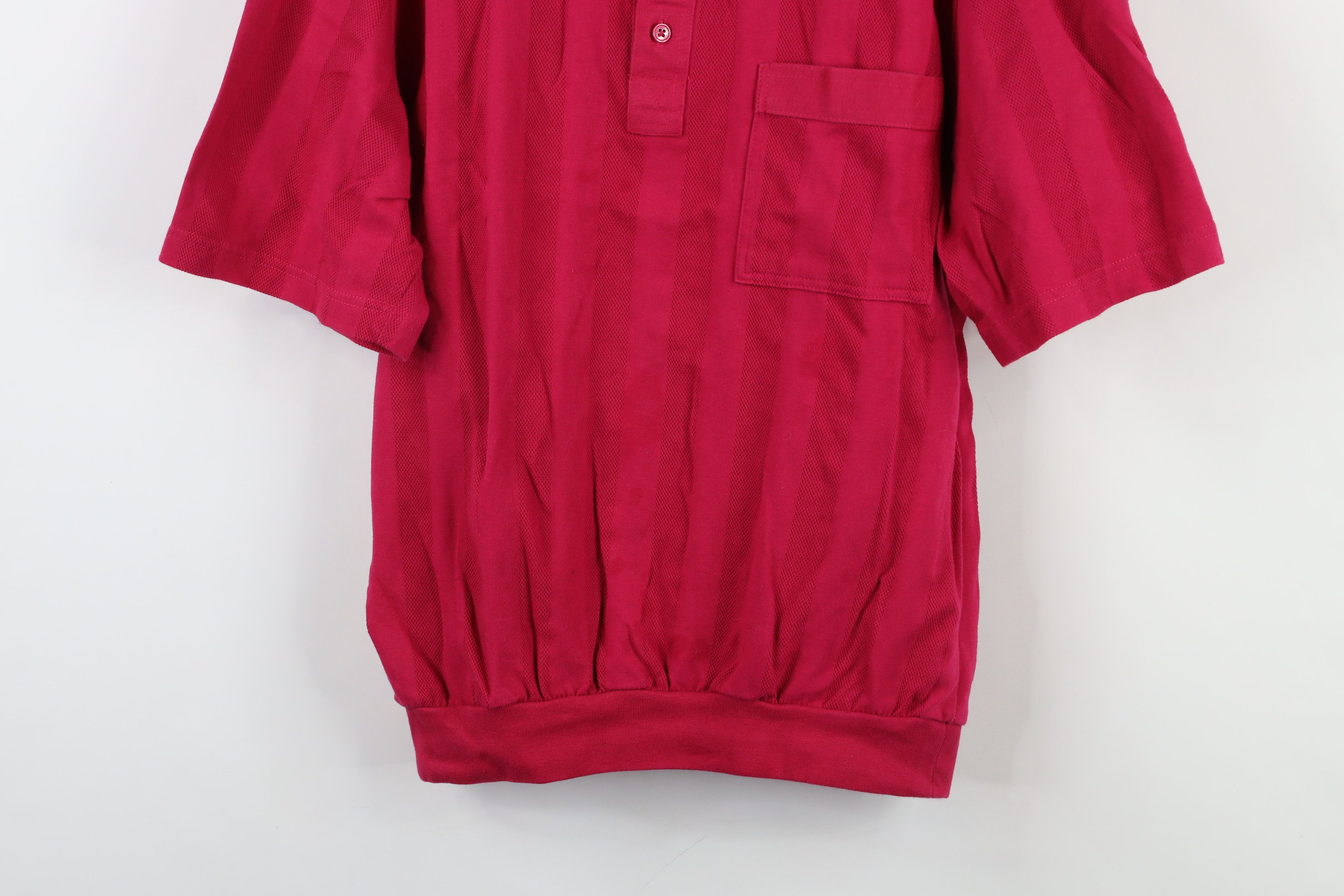 Vintage Vintage 90s Streetwear Striped Mesh Collared Pullover Polo Size US M / EU 48-50 / 2 - 3 Thumbnail