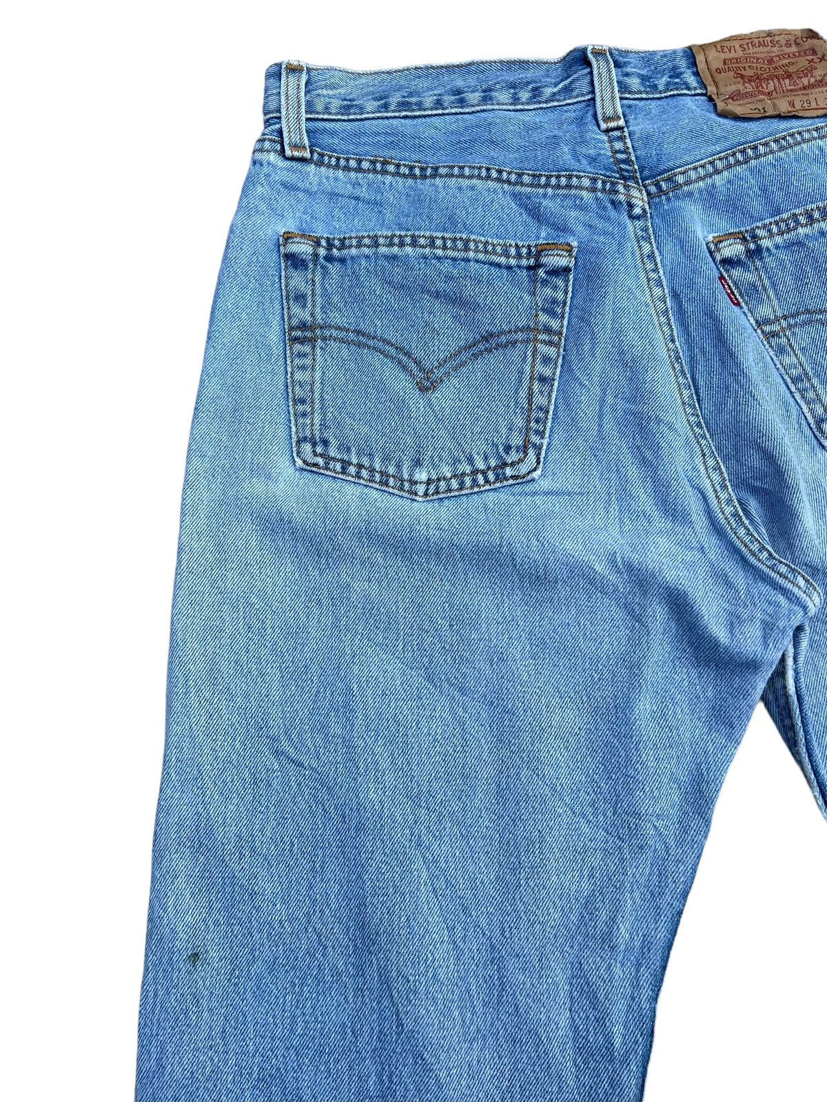 Levi's Vintage 1997 Levi’s 501 Usa Distressed Fade Blue Denim Jeans Size US 29 - 15 Thumbnail