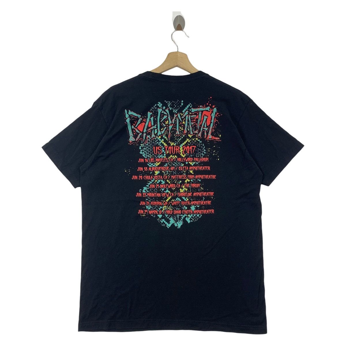 Band Tees × Japanese Brand × Vintage BABY METAL US tour 2017 Japanese band tee Size US L / EU 52-54 / 3 - 1 Thumbnail