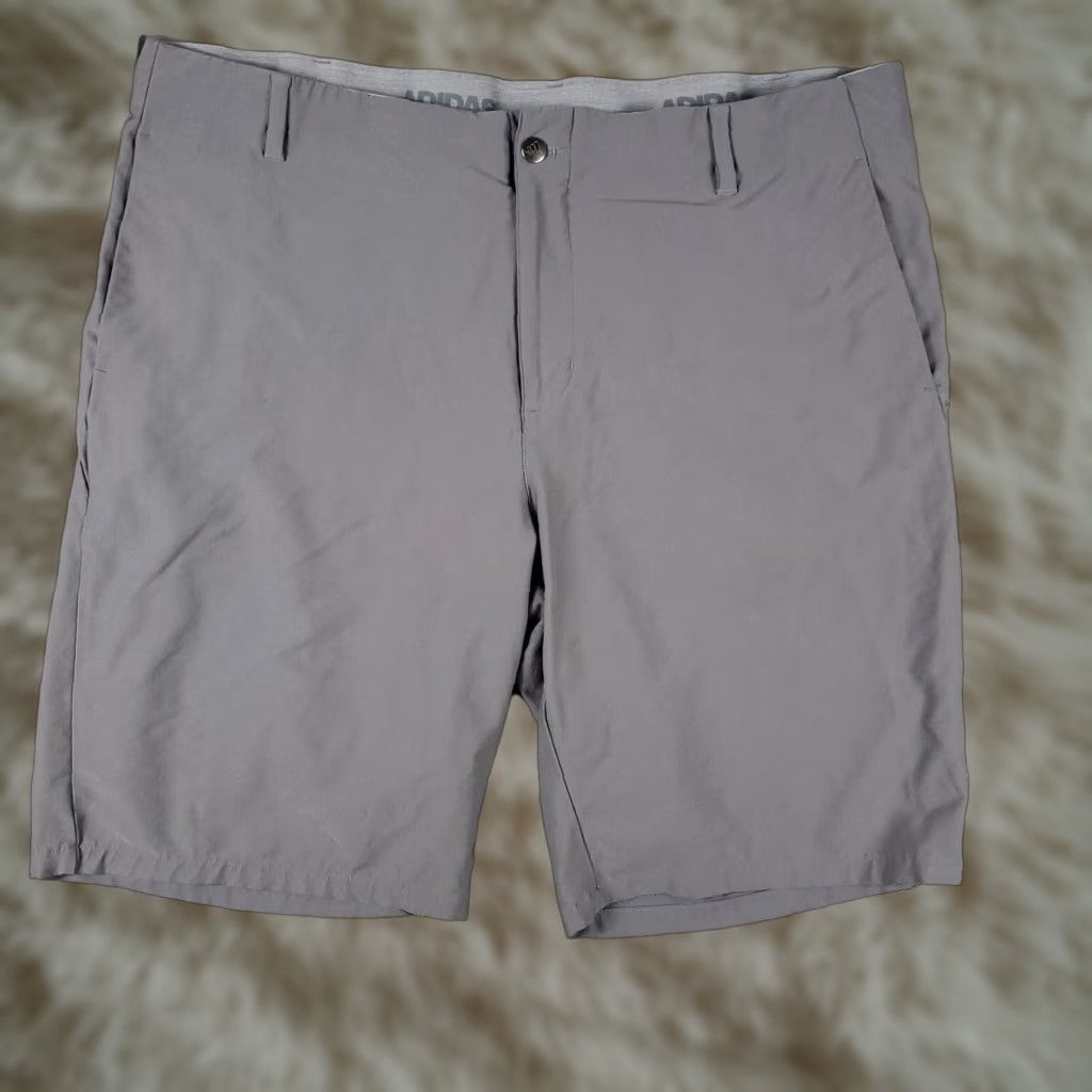 Adidas Adidas Shorts Mens 40 Gray Golf Casual Chino Flat Front Slash Pockets Size US 40 / EU 56 - 1 Thumbnail