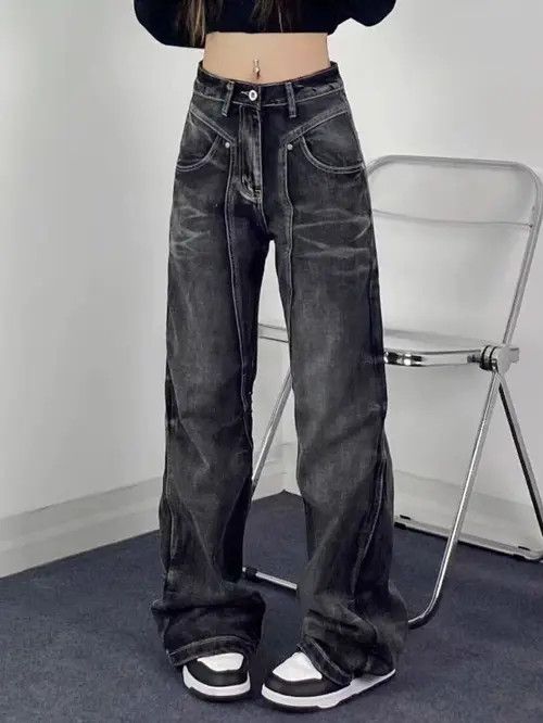 VIBE Street vintage straight Y2K micro flare baggy jeans Size US 32 / EU 48 - 4 Thumbnail