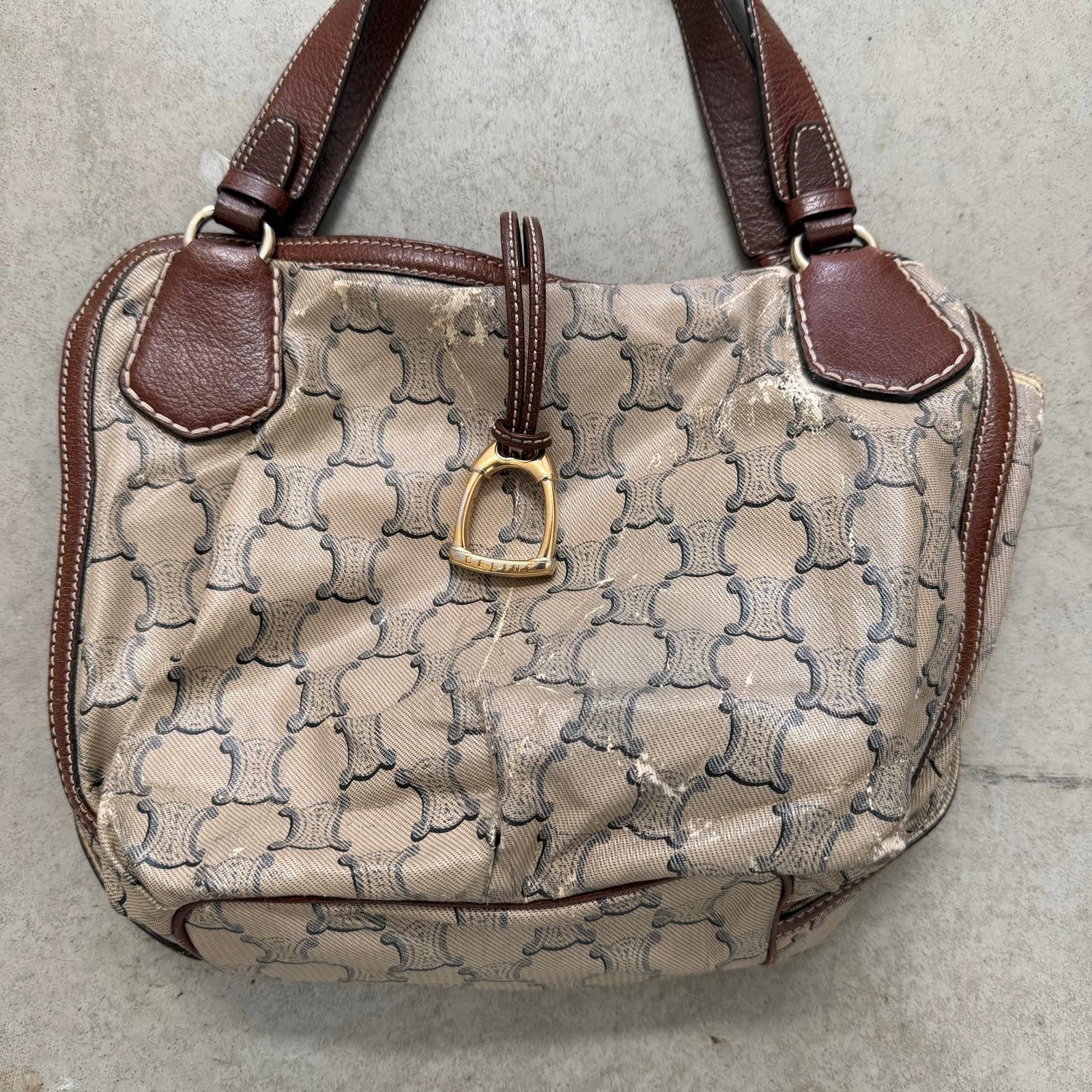 Celine Celine Macadam PVC Shoulder Bag Brown Size ONE SIZE - 2 Thumbnail