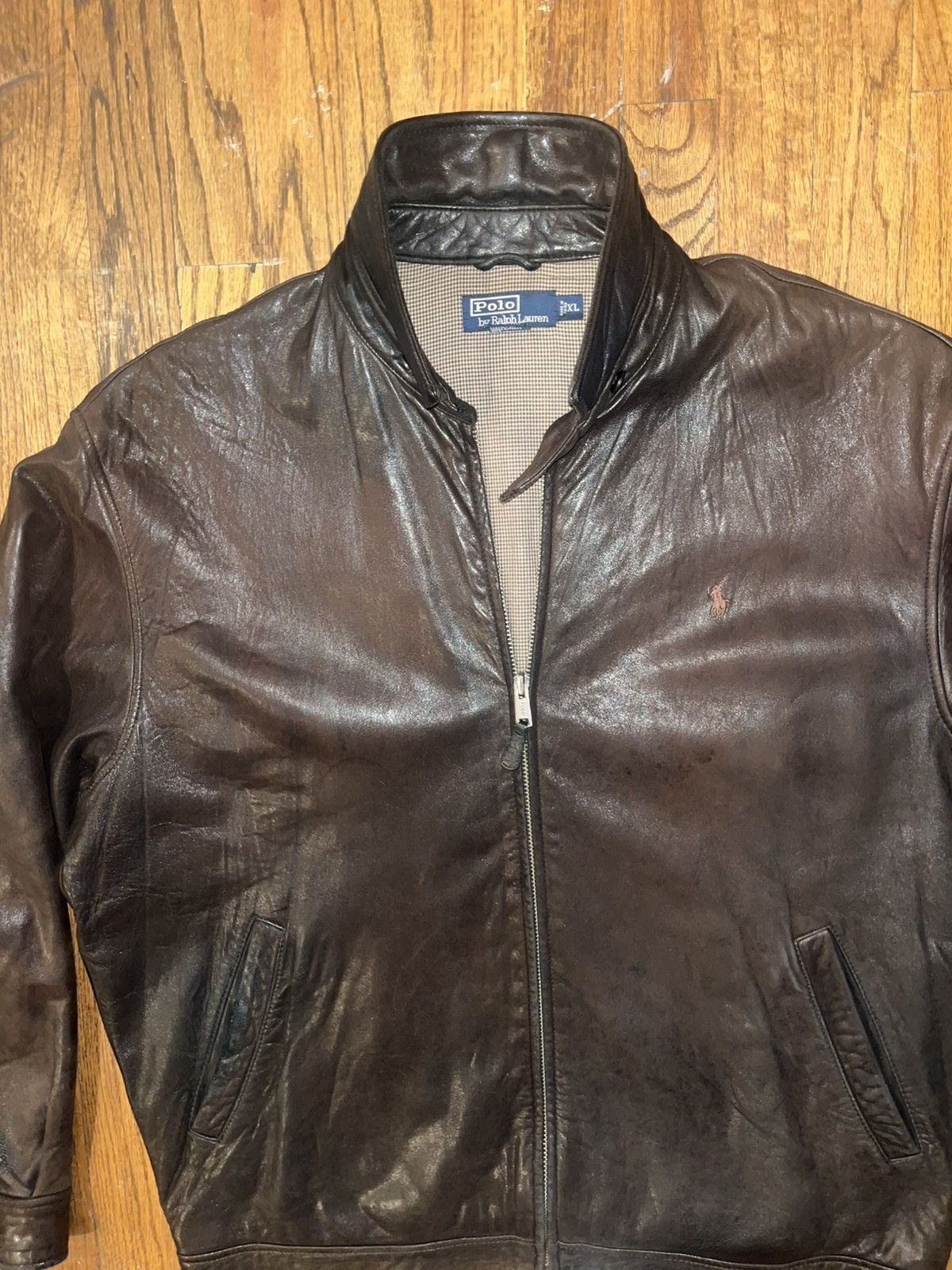 Polo Ralph Lauren Vintage Polo Ralph Lauren Brown Leather Jacket – Size XL Size US XL / EU 56 / 4 - 1 Thumbnail