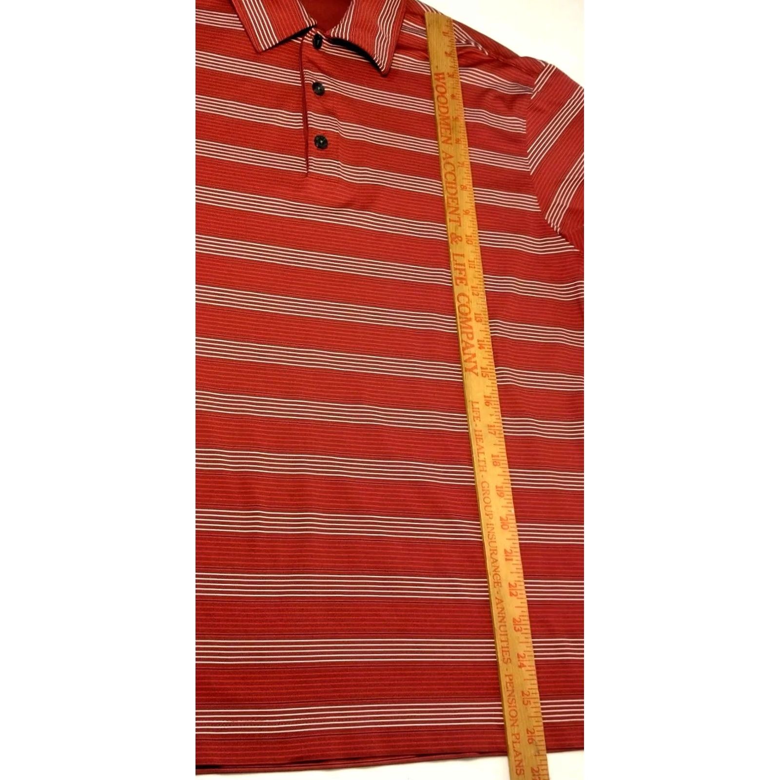 Nike Nike Shirt Mens M maroon Golf Dri Fit Polo Short Slv White Stripe Performance Size US M / EU 48-50 / 2 - 5 Thumbnail