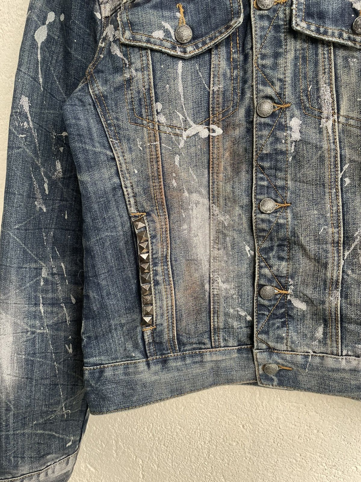 Le Grande Bleu (L.G.B.) 2000s Undercover Distressed Studded Splatter Denim Ifsix Y2K Size US S / EU 44-46 / 1 - 4 Thumbnail