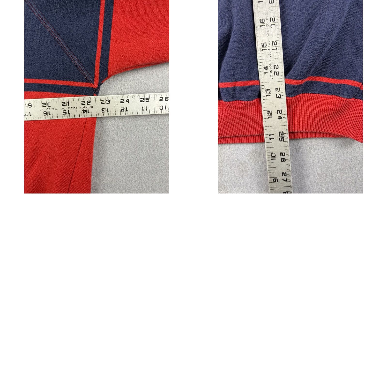 Nautica VINTAGE Nautica Sweatshirt Crewneck Striped Blue Red 90s M Men Little Holes Included Size US M / EU 48-50 / 2 - 8 Thumbnail