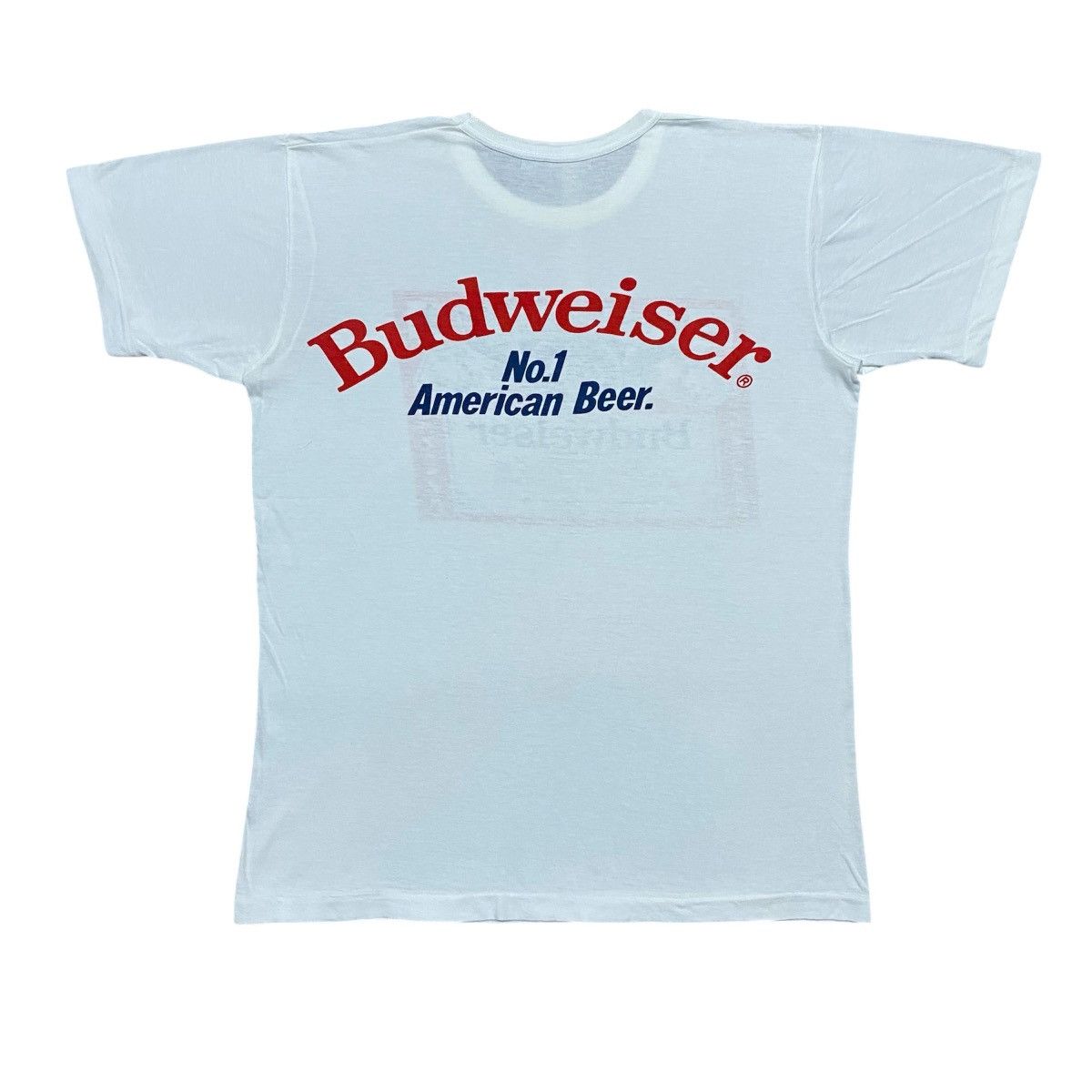 Budweiser × Vintage Rare‼️🔥Vintage Budweiser Big Logo Single Stitch T-Shirt Size US S / EU 44-46 / 1 - 2 Thumbnail