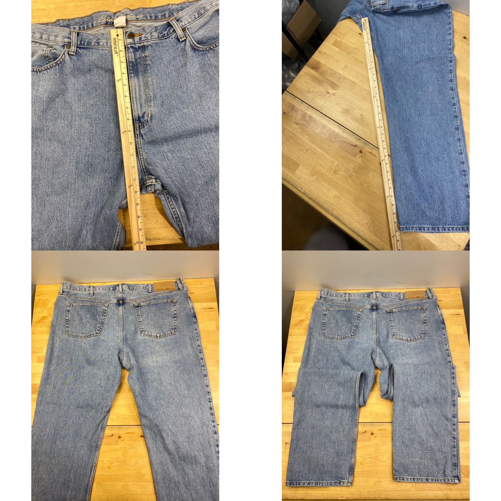 Eddie Bauer VINTAGE Eddie Bauer Denim Jeans Mens 44x34 Blue Light Wash Straight Regular 31in 10819 Size US 44 / EU 60 - 8 Thumbnail
