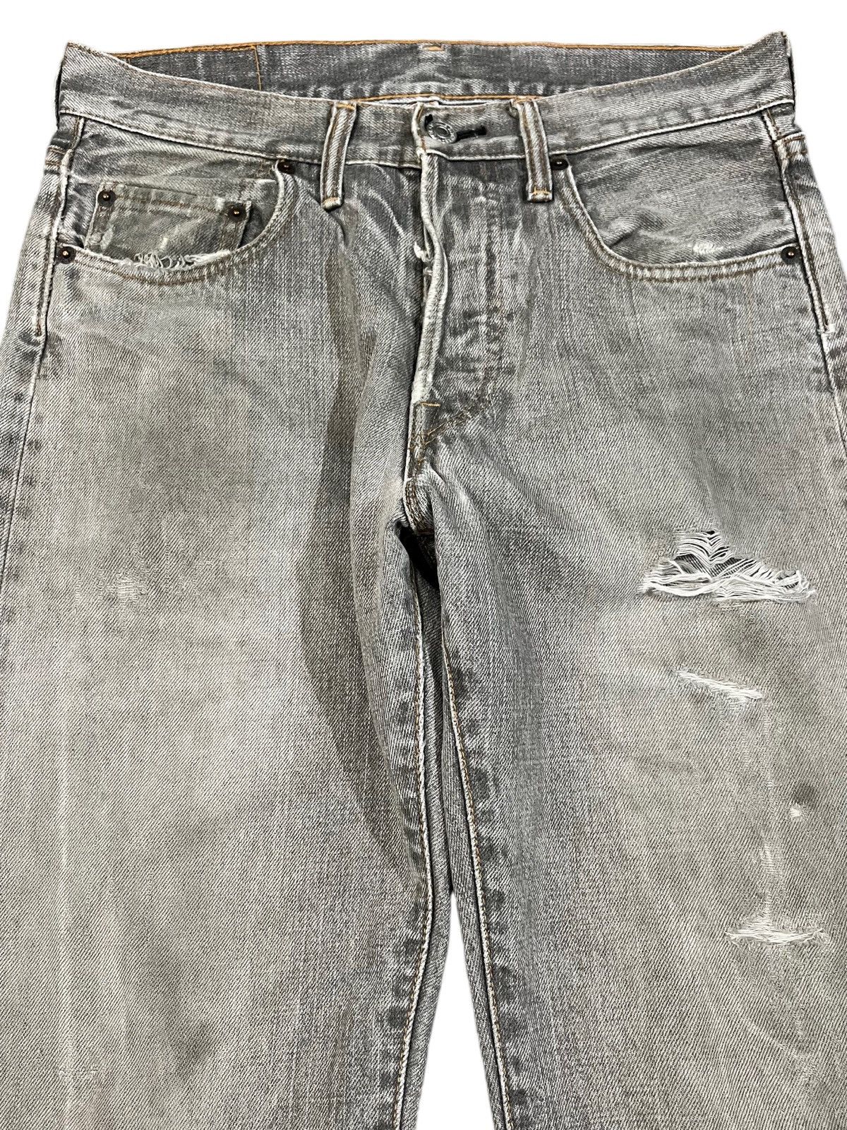 Denime Vintage Denime Black Distressed Denim Size US 30 / EU 46 - 2 Thumbnail