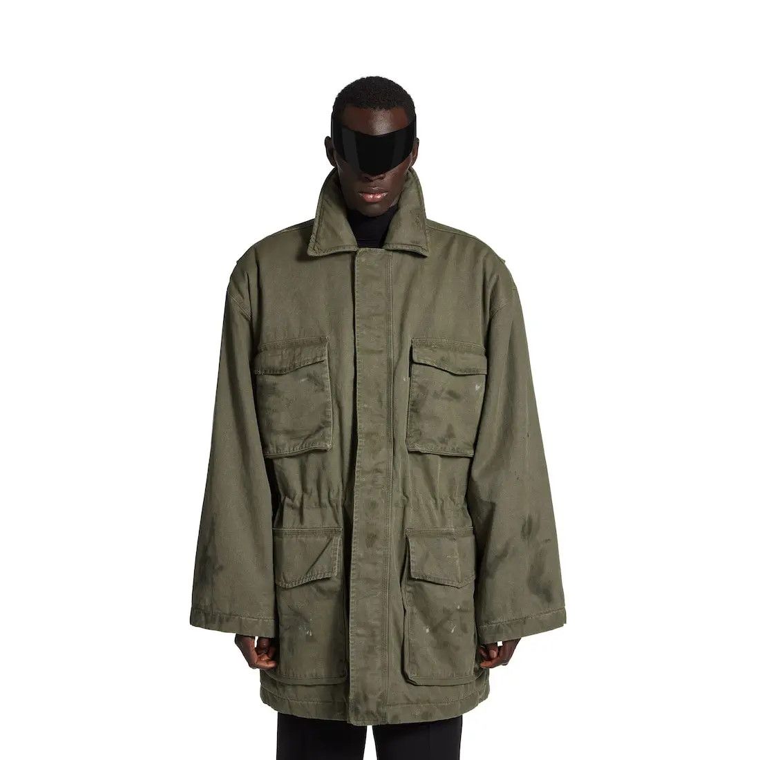 Balenciaga o1w1db10526 Disproportionate Parka in Green Size US M / EU 48-50 / 2 - 4 Thumbnail
