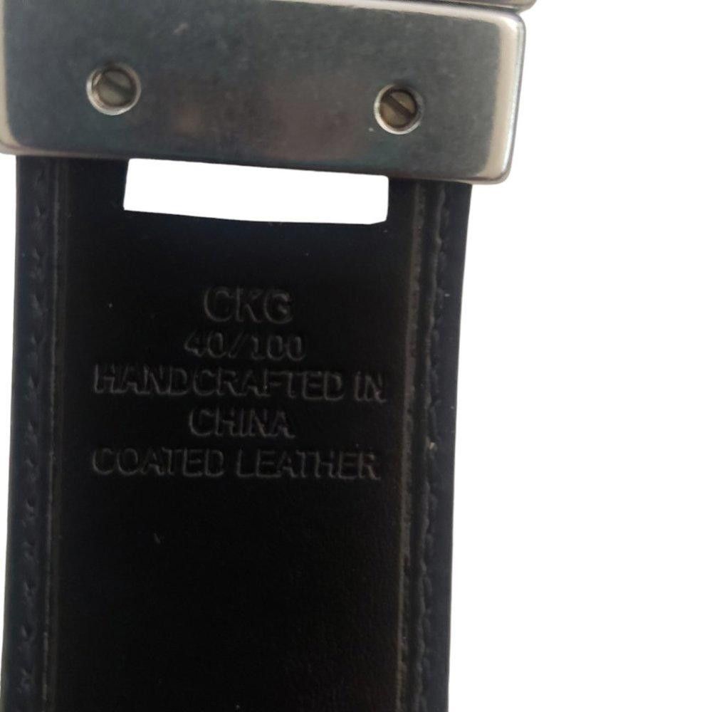 Designer CKG Men's Brown Leather Belt 44" Size ONE SIZE - 4 Thumbnail