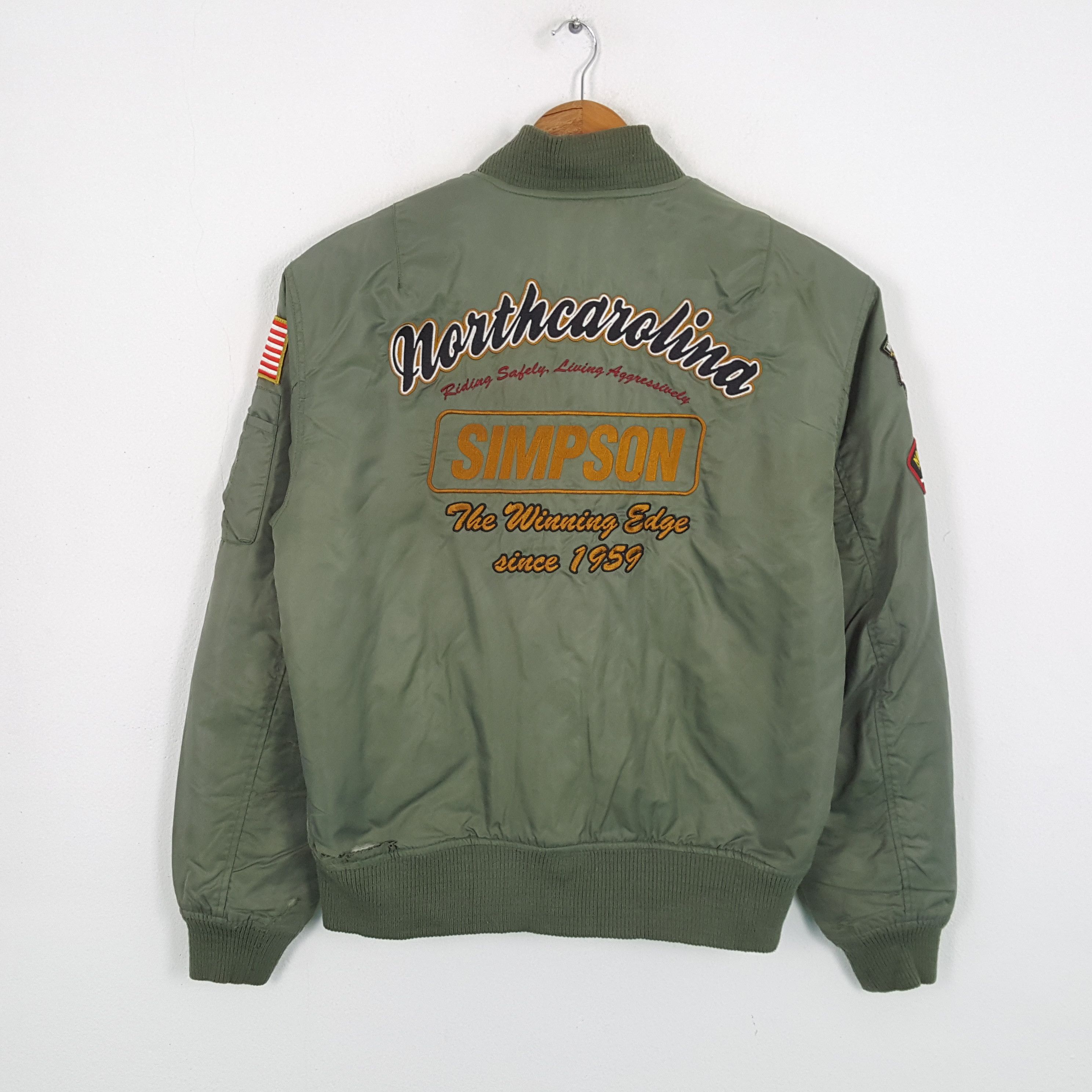 The Simpsons × Vintage Vintage SIMPSON NORTH CAROLINA Motorsports Racing Jacket Size US L / EU 52-54 / 3 - 1 Thumbnail