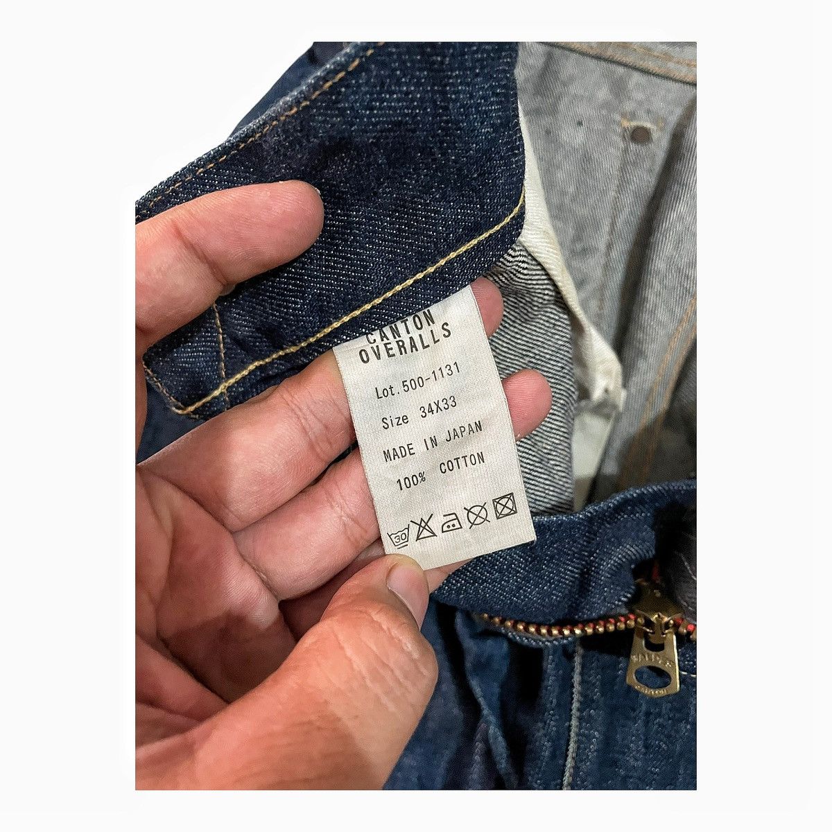 Japanese Brand Canton Overalls & Co Denim Work Pants With Buckle Back Size US 34 / EU 50 - 11 Thumbnail