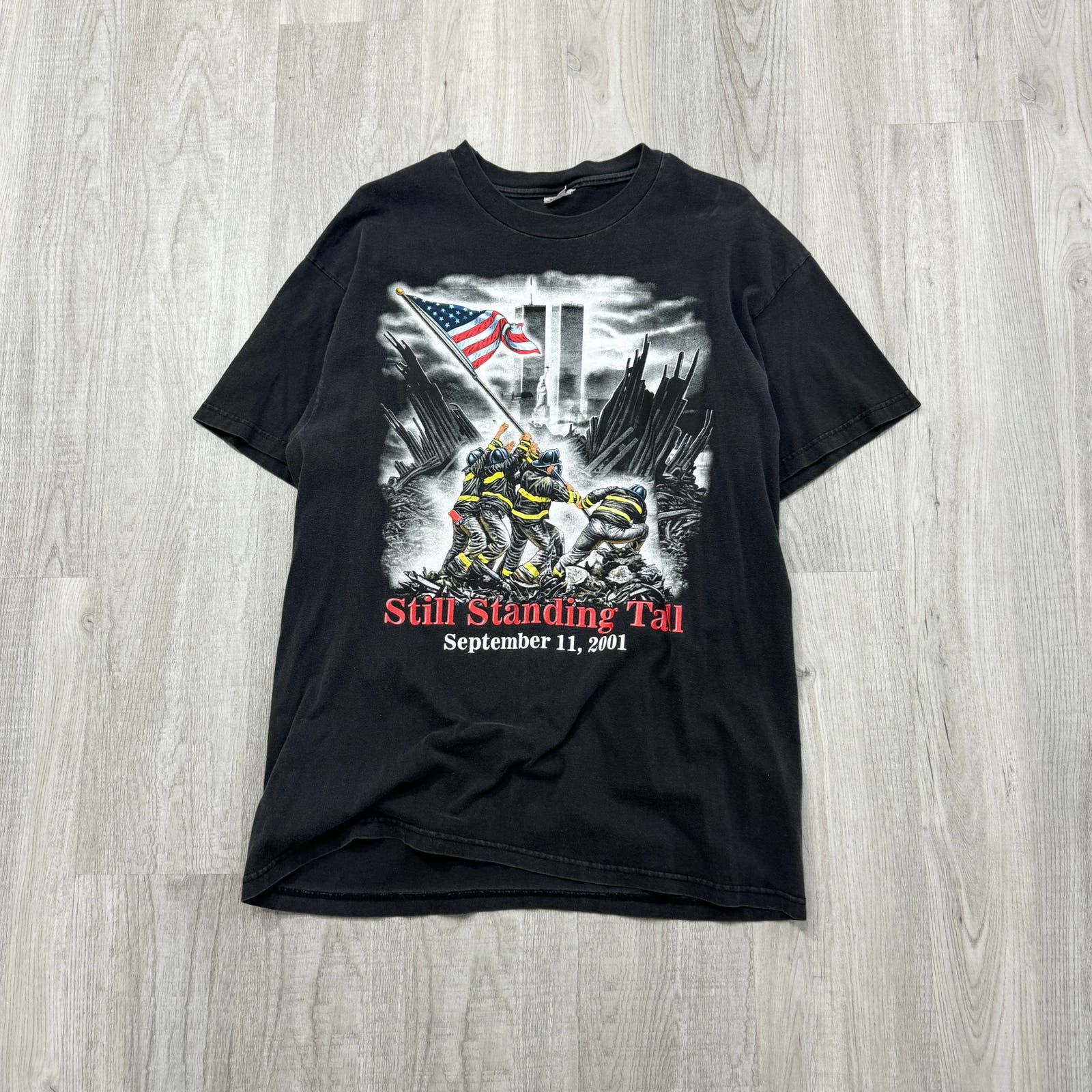 Vintage VINTAGE y2k Bike Week September 11 Memorial Biker Shirt Size US L / EU 52-54 / 3 - 1 Thumbnail