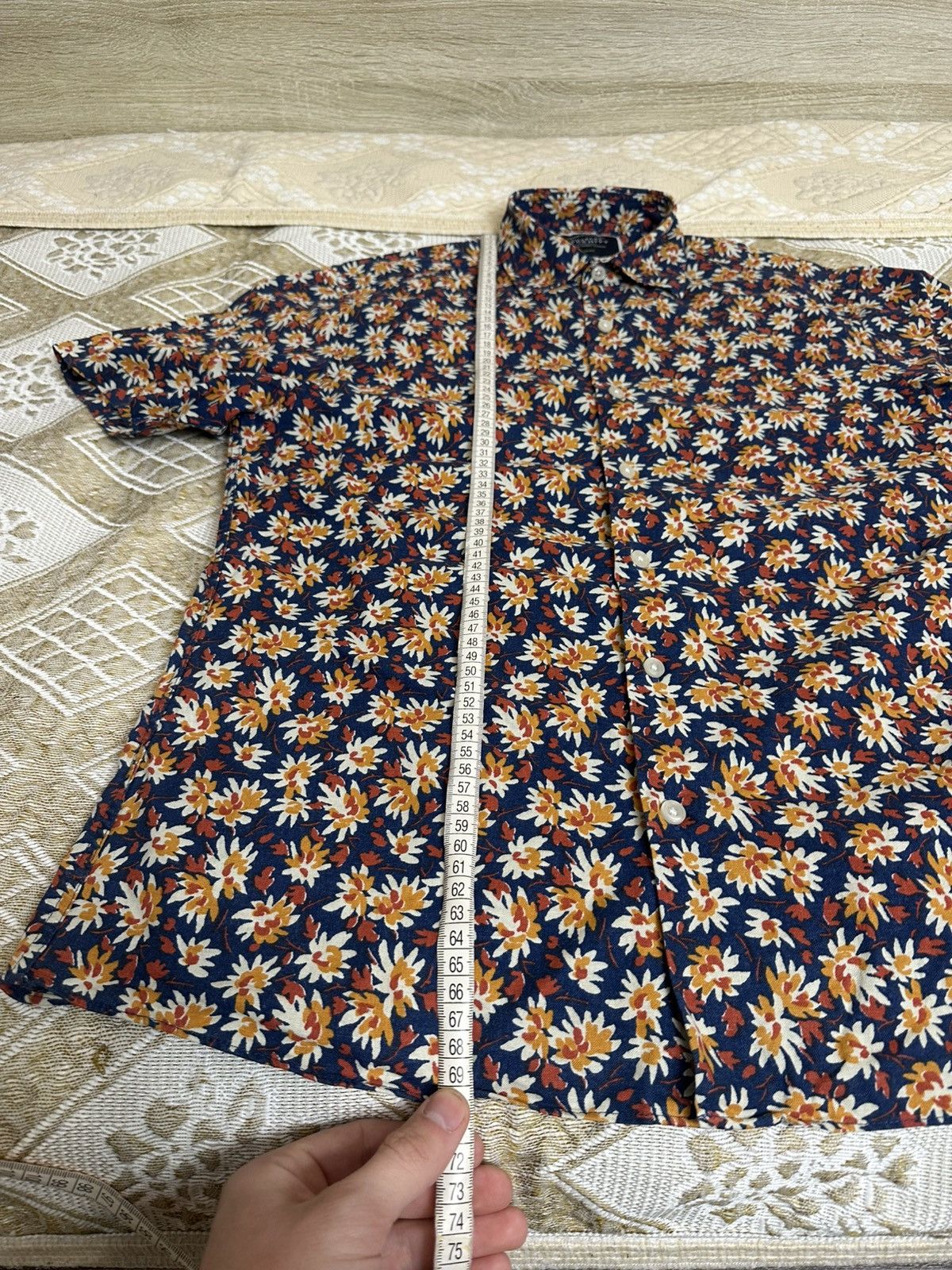 Charles Tyrwhitt 🔥 Charles Tyrwhitt Floral Hawaiian Linen Button Up Shirt Size US S / EU 44-46 / 1 - 7 Thumbnail