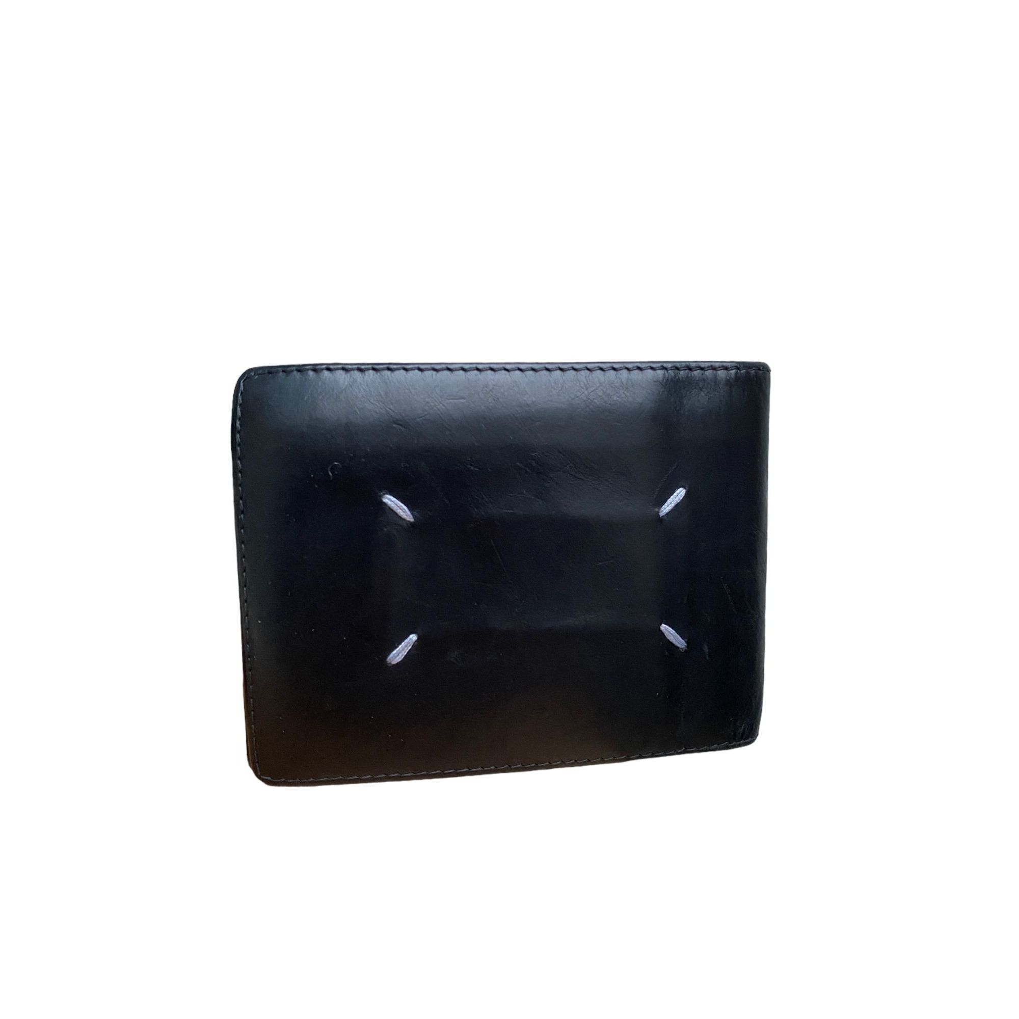 Pre-owned Maison Margiela Perfect Wallet Black Leather