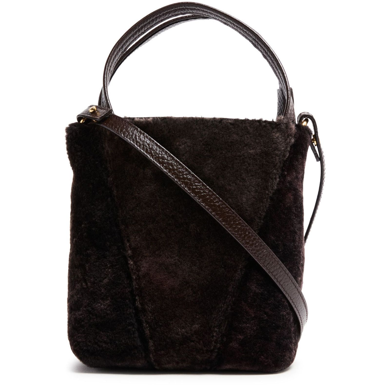 Chloe Chloe Spin Brown Shearling Tote Bag New & Authentic Size ONE SIZE - 3 Thumbnail