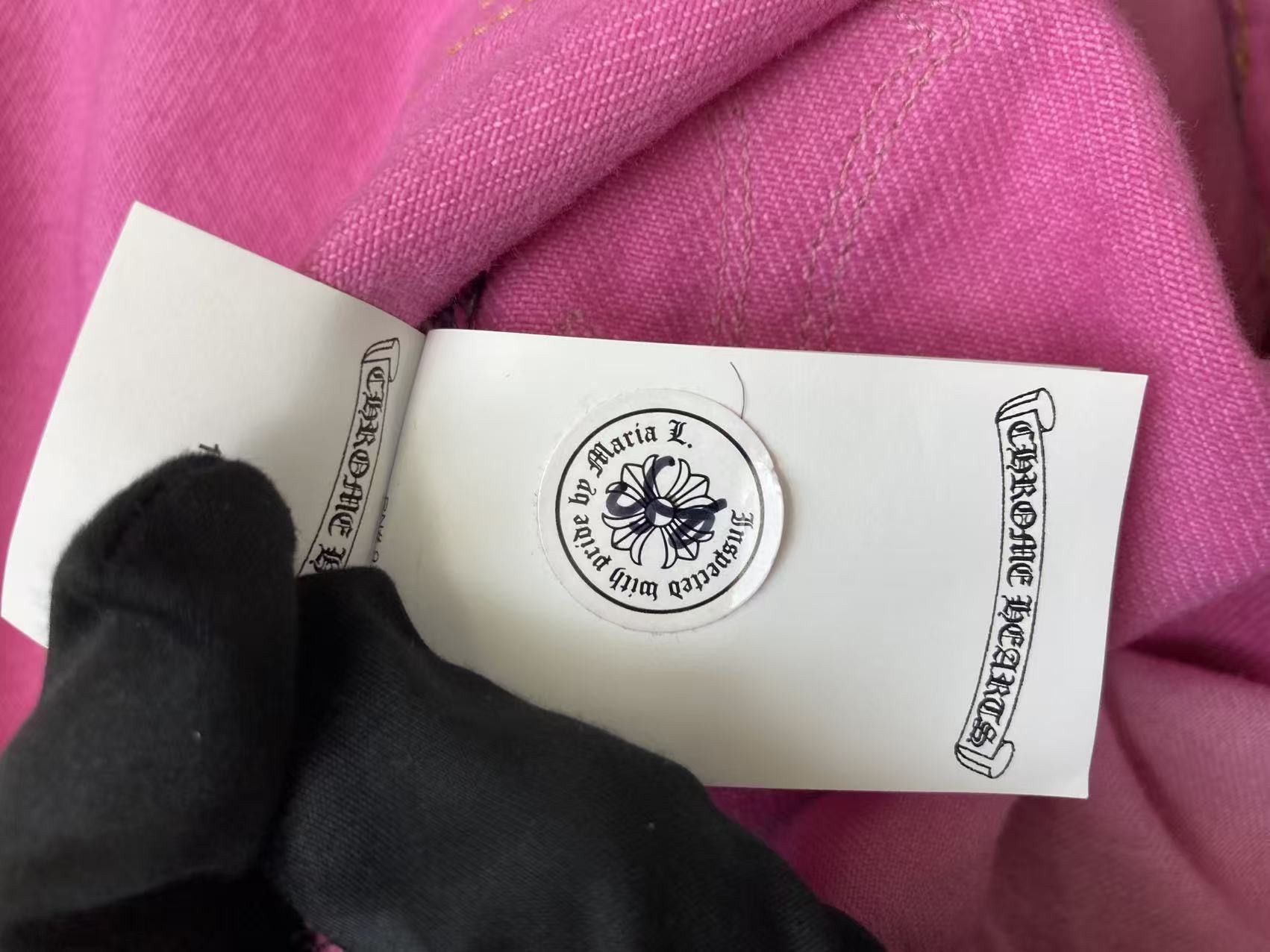 Chrome Hearts Chrome Hearts Levi's 501 Sex Records Pink Cross Patch Jeans Size 33" - 14 Thumbnail