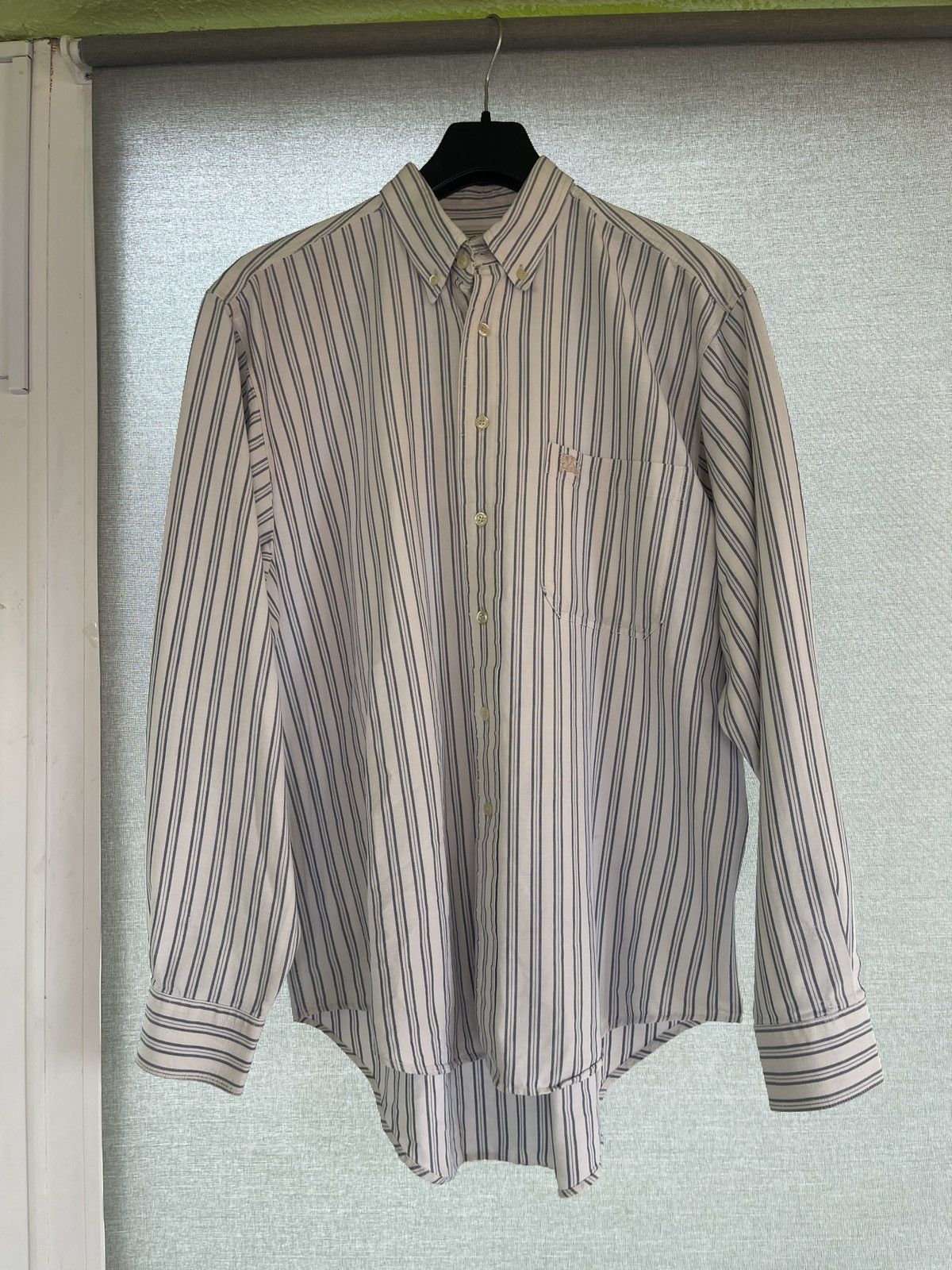 Burberry THOMAS BURBERRY Long Sleeve Striped Shirt Size US XL / EU 56 / 4 - 4 Thumbnail