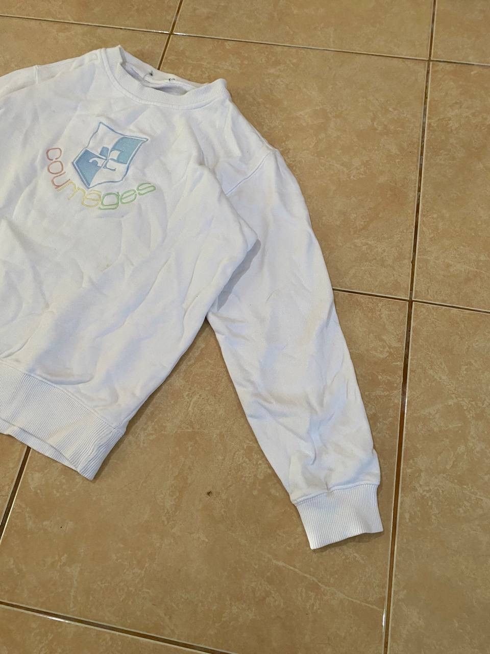 Courreges Vintage Courreges Embroidered Logo Sweatshirt Size S / US 4 / IT 40 - 5 Thumbnail