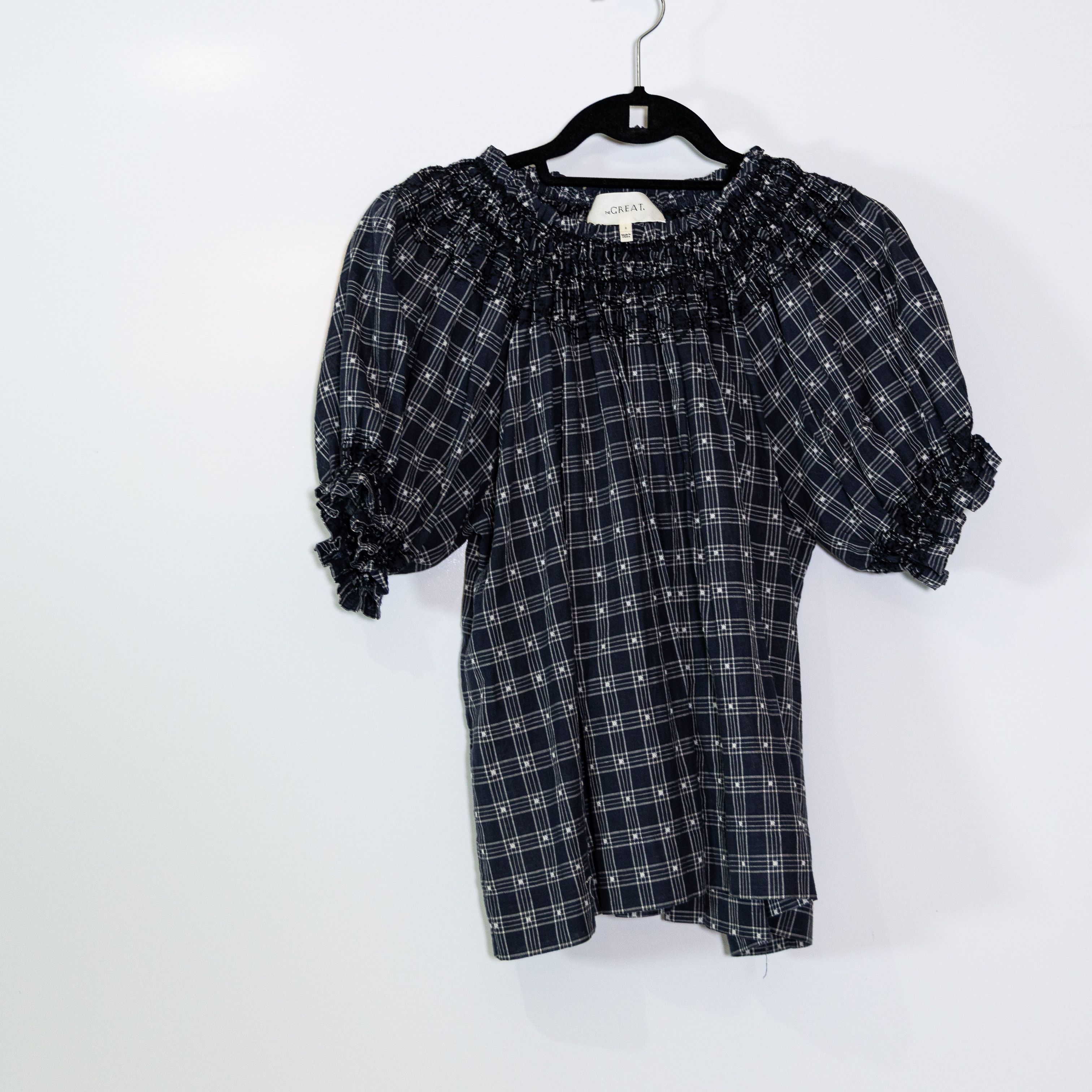 THE GREAT The Great. The Fair Top Cotton Linen Size XS / US 0-2 / IT 36-38 - 1 Thumbnail