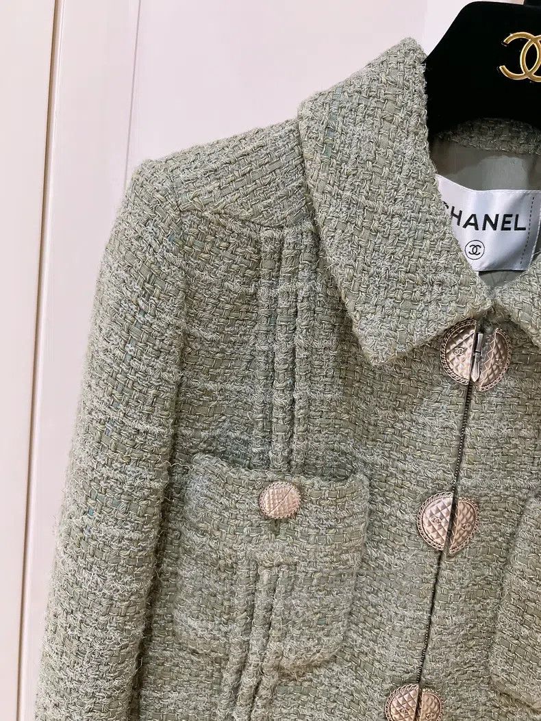Chanel Chanel Cuban series green tweed jacket Size XXS / US 00 / IT 34 - 3 Thumbnail