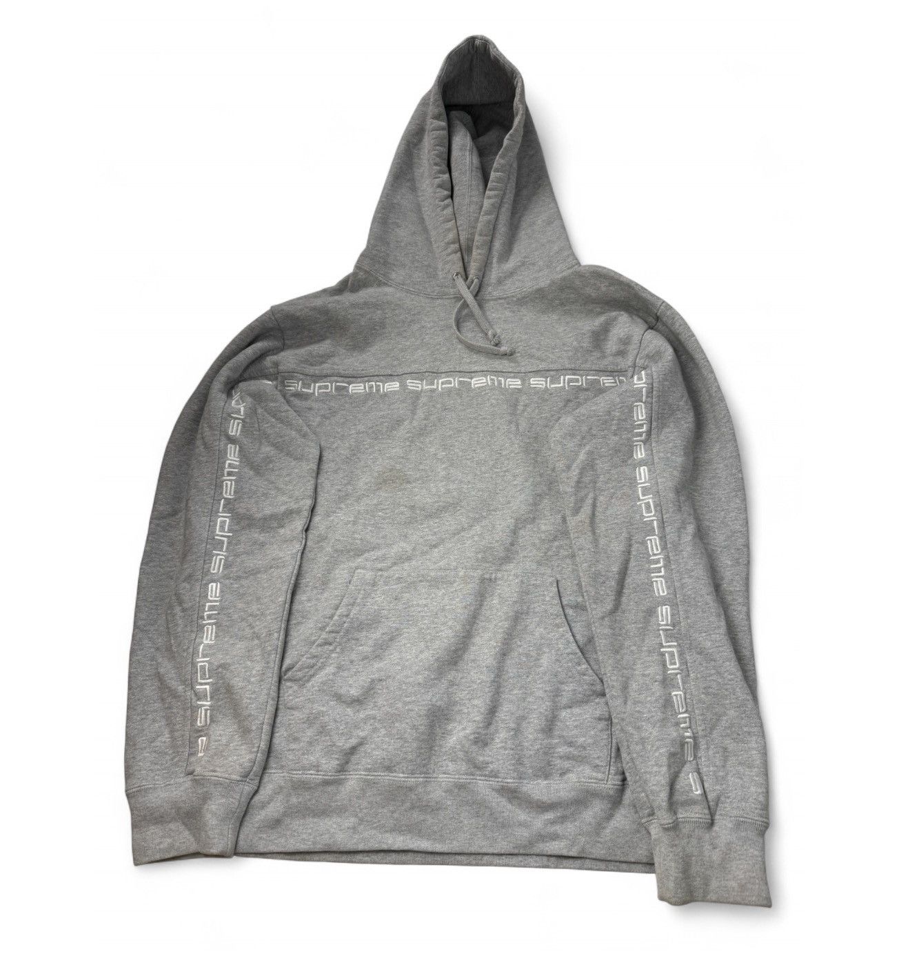Supreme Supreme Type Stripe Hooded Sweatshirt Size US L / EU 52-54 / 3 - 1 Thumbnail