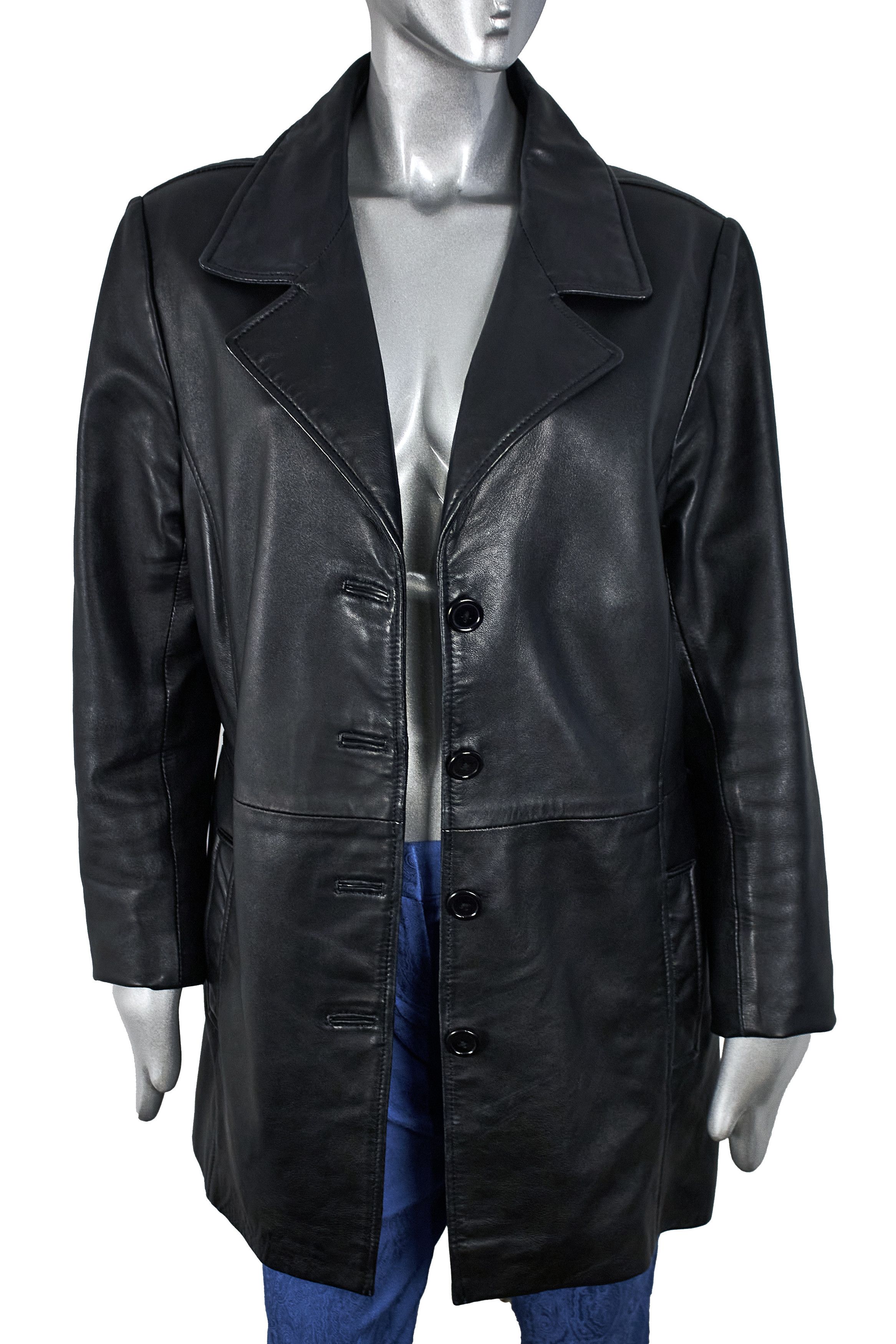 Vintage Vintage Y2K women's leather jacket coat blazer Size M / US 6-8 / IT 42-44 - 4 Thumbnail
