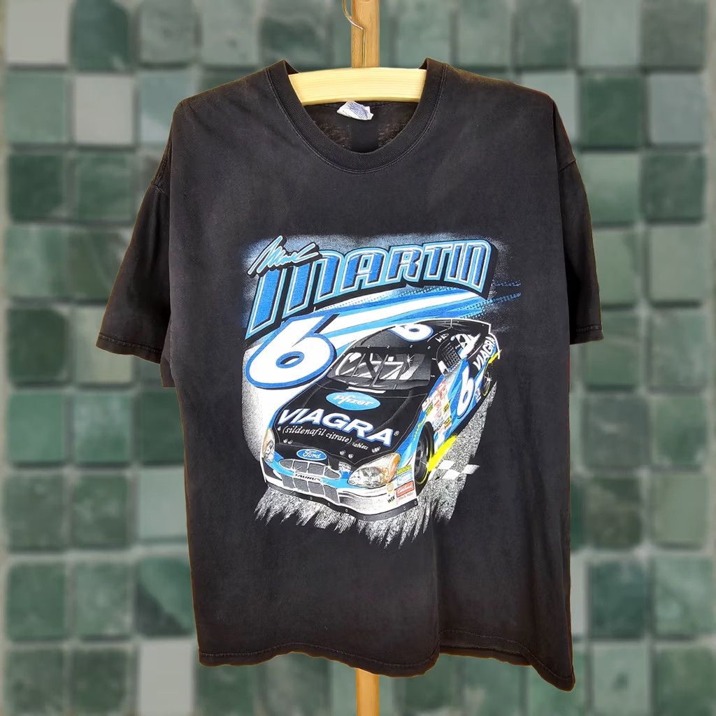 Hanes VINTAGE Y2K MARK MARTIN #6 VIAGRA FORD TAURUS NASCAR 2 SIDE PRINTS T-SHIRT SZ XL Nike Shirt Mens XL Black NASCAR_VINTAGE Size US XL / EU 56 / 4 - 1 Thumbnail
