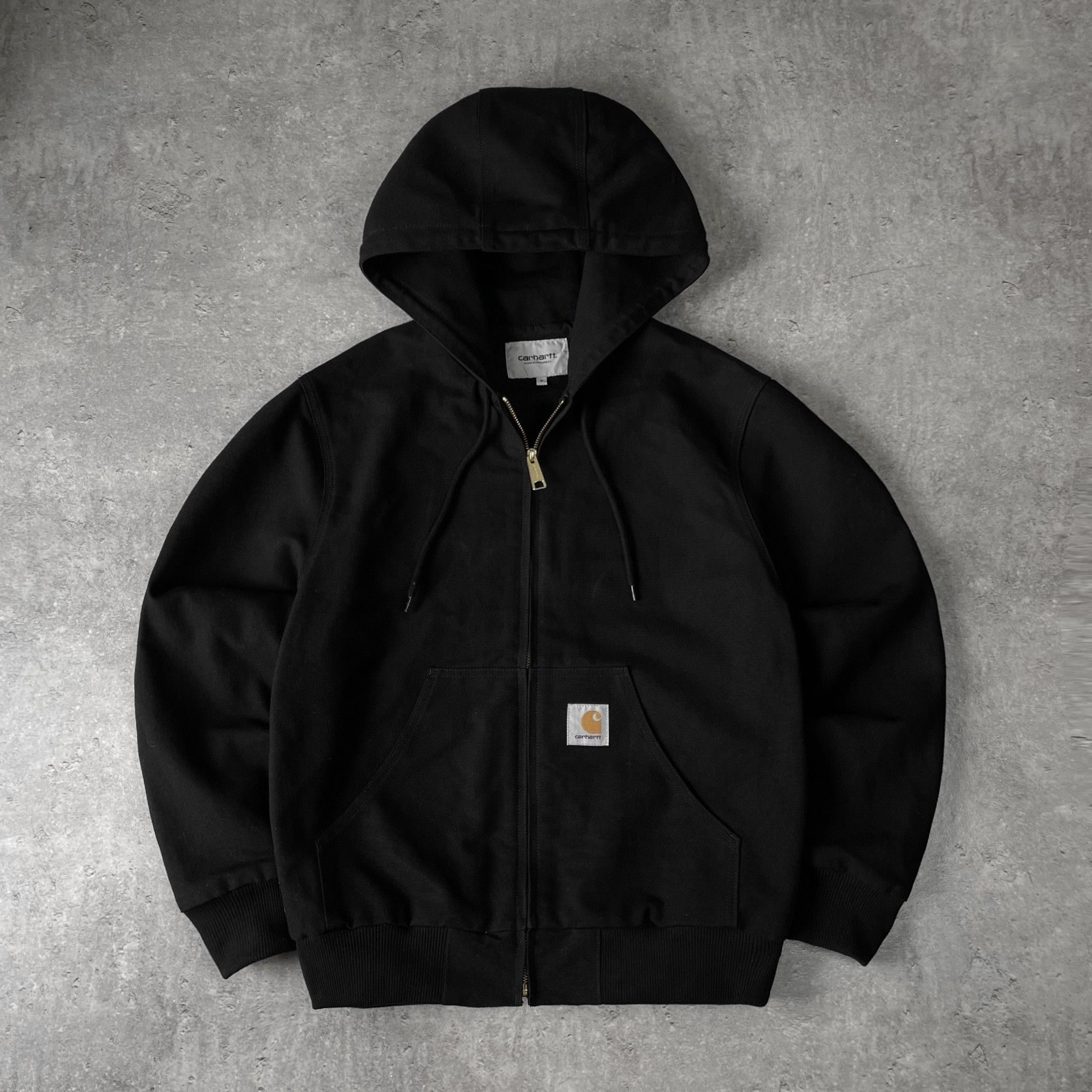 Carhartt Carhartt Active Jacket Black Denim Hooded Jacket Vintage S Size US S / EU 44-46 / 1 - 1 Thumbnail