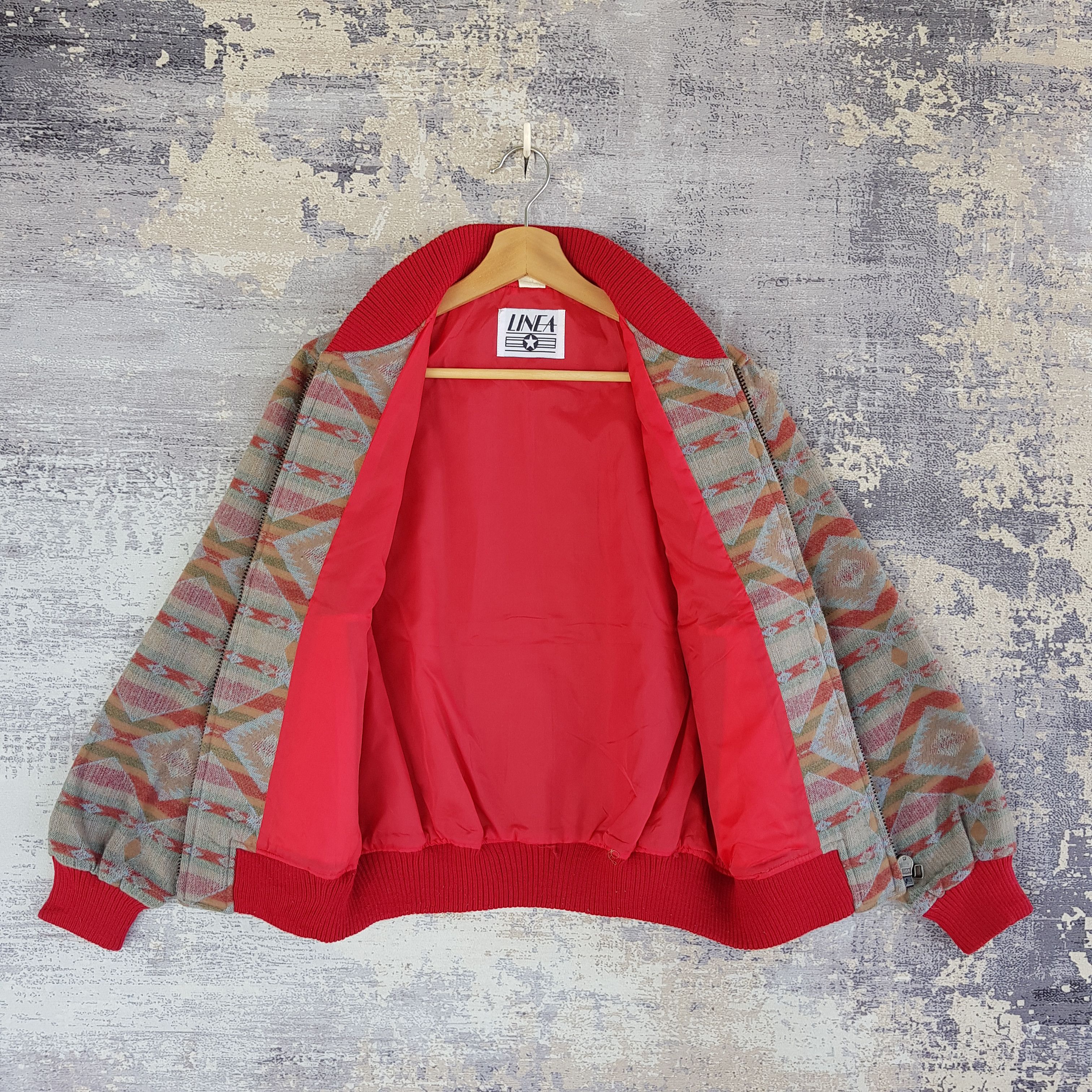 Japanese Brand × Vintage Vintage Japanese Linea Varsity Jacket Navajo Wool Jacket Size US M / EU 48-50 / 2 - 4 Thumbnail