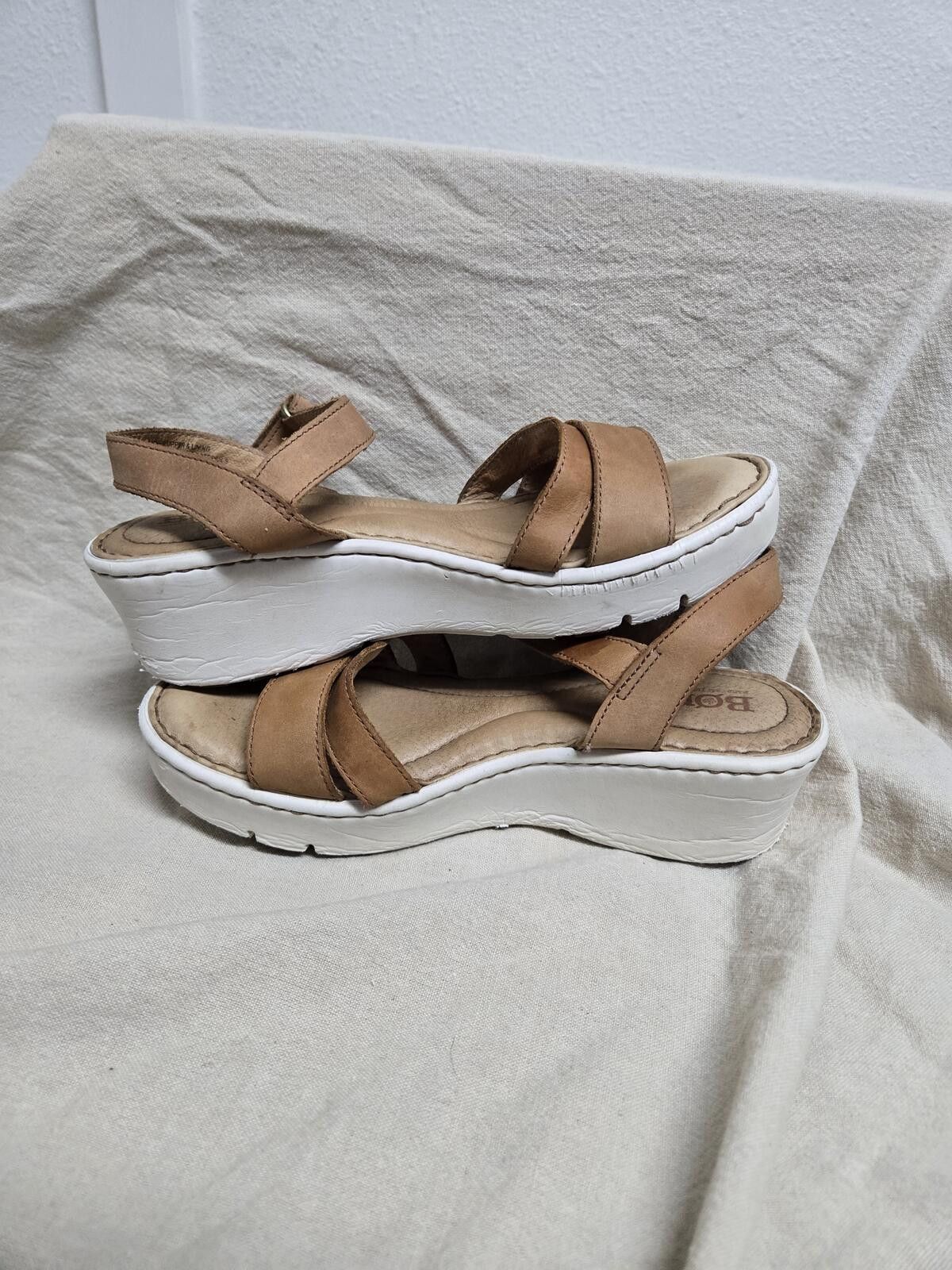 Born Boho Minimalist Børn Crafted Leather Comfort Wedge Sandals 6 Size US 6 / IT 36 - 4 Thumbnail