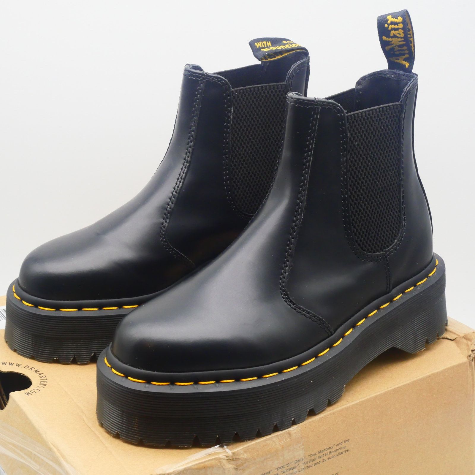 Dr. Martens NEW Dr. Martens Black 2976 Quad Retro Platform Chelsea Boots Size US 6 / IT 36 - 1 Thumbnail